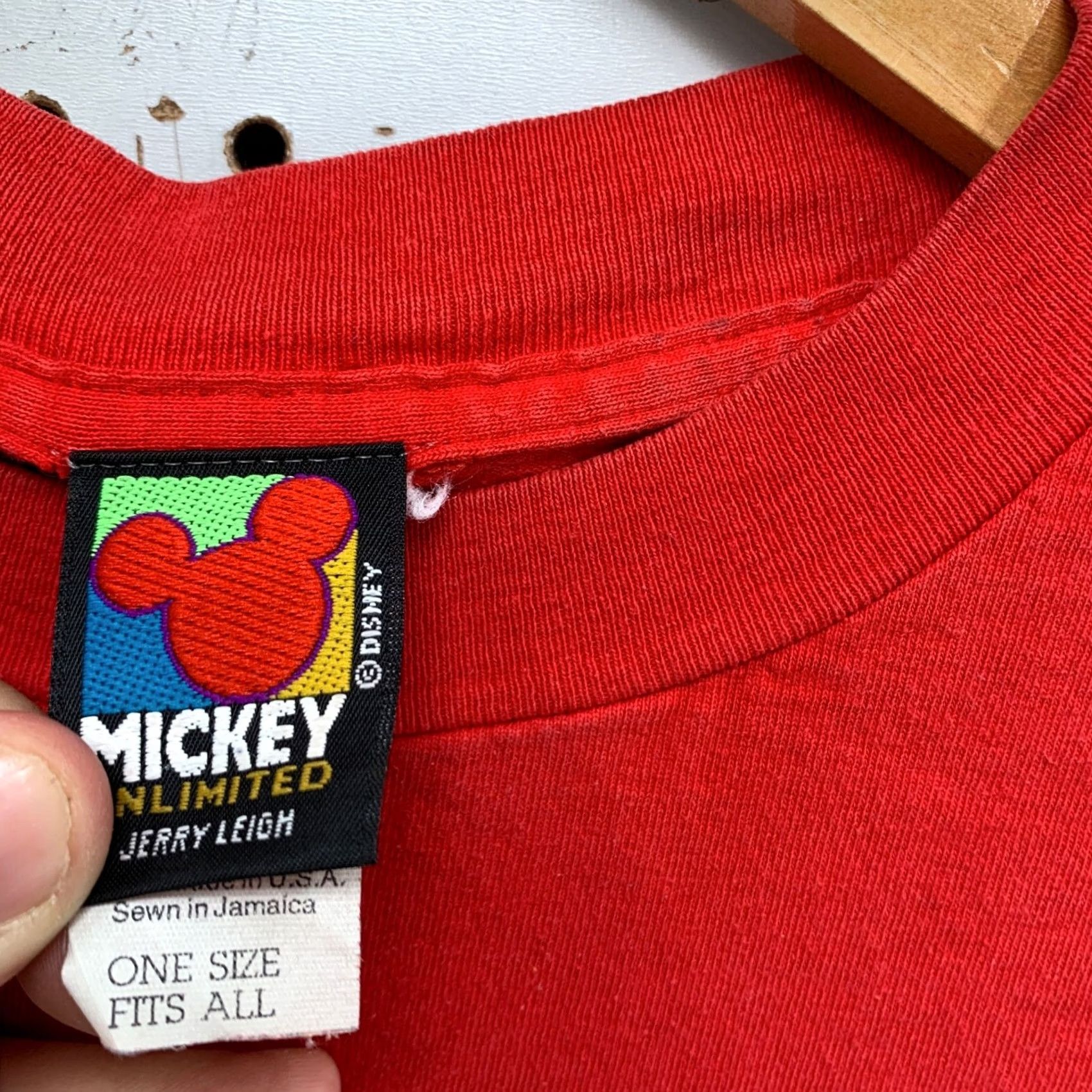 Mickey Unlimited VINTAGE Mickey Unlimited Shirt Mens Large Red 90s Cartoon Crew Neck Short Sleeve Jerry Leigh 22x30.5 Size US M / EU 48-50 / 2 - 3 Thumbnail