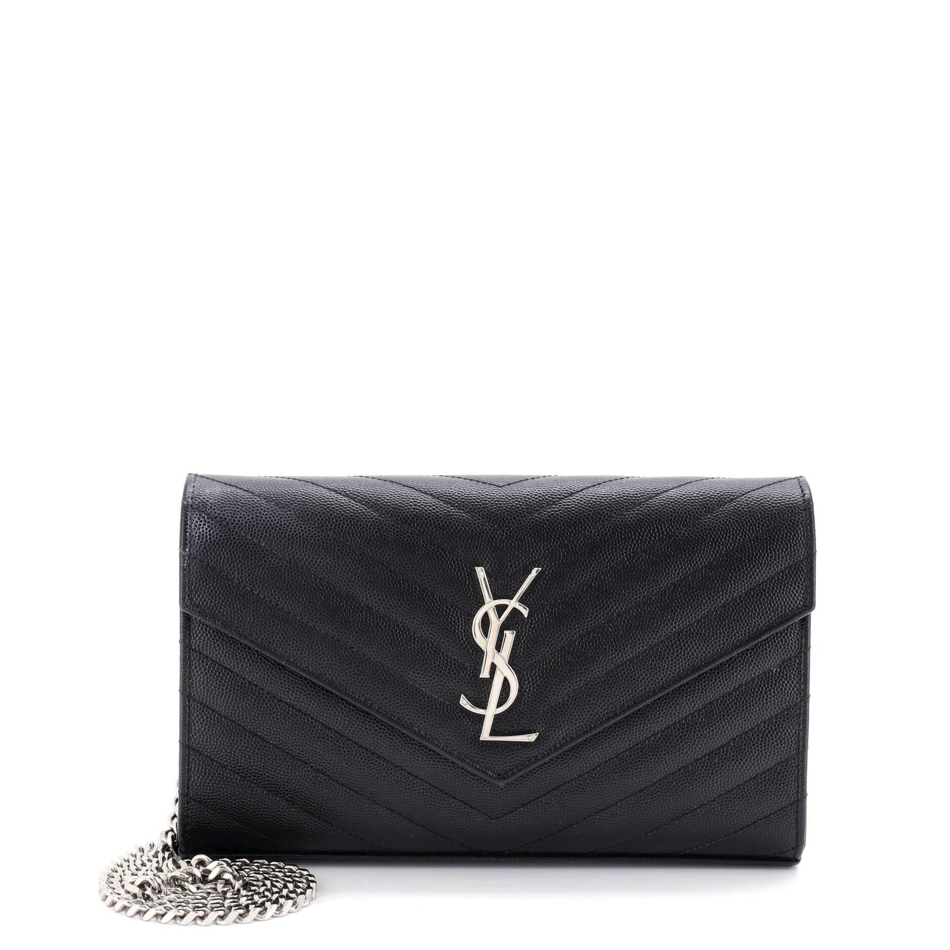 Saint Laurent Paris Classic Monogram Wallet On Chain, Women's