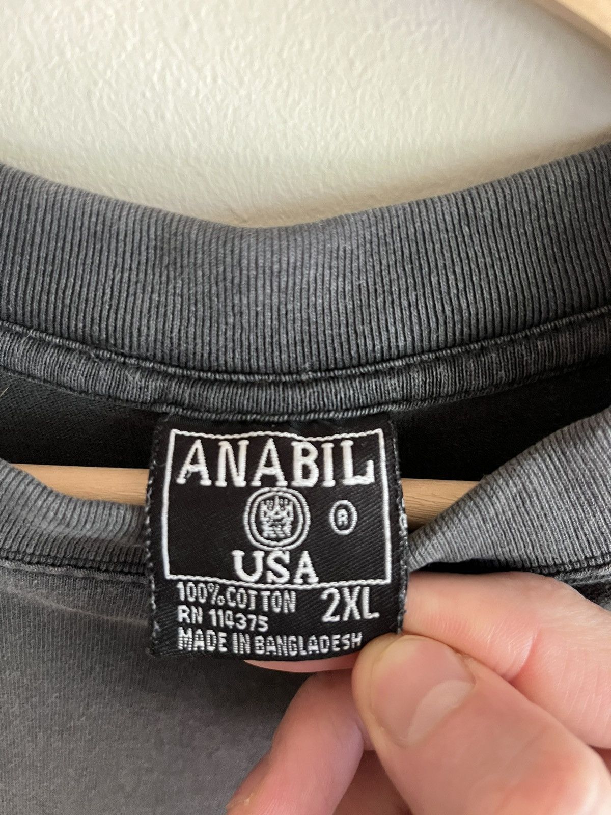 Vintage Anabil 2XL White Tee Black Baggy Hiphop Rap Y2K 00s 90s Size US L / EU 52-54 / 3 - 3 Thumbnail