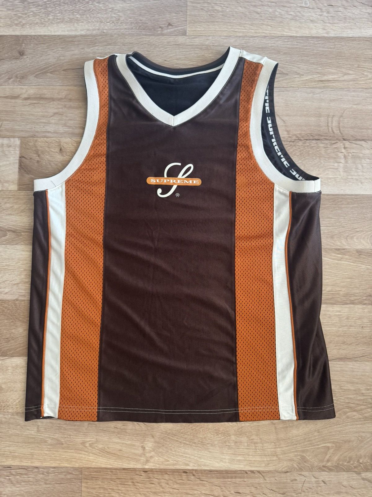 Supreme Supreme Reversible Basketball Jersey SS22 Brown Size L Size US L / EU 52-54 / 3 - 4 Thumbnail