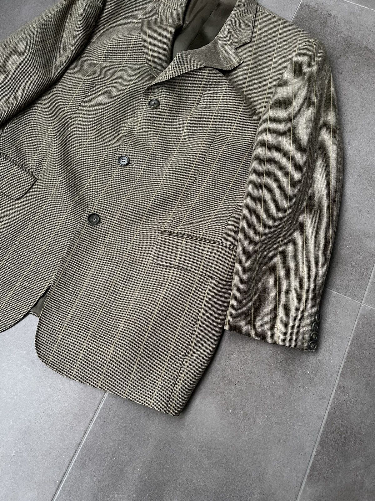 Burberry Vintage Burberry Striped Grey Brown Wool Blazer Size US M / EU 48-50 / 2 - 4 Thumbnail