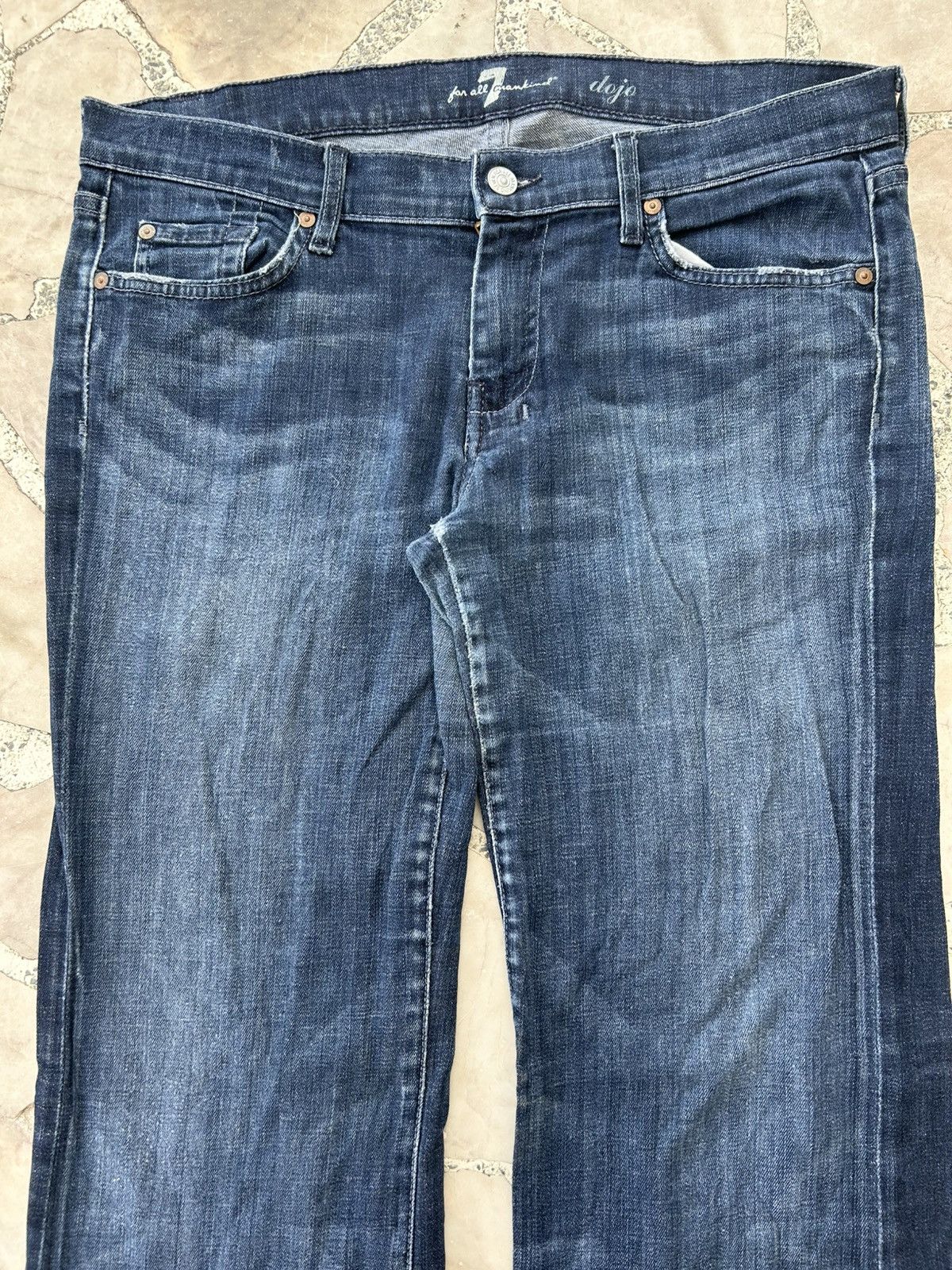 7 For All Mankind 7FAM Japan Flare Vintage Denim Size US 35 - 4 Thumbnail