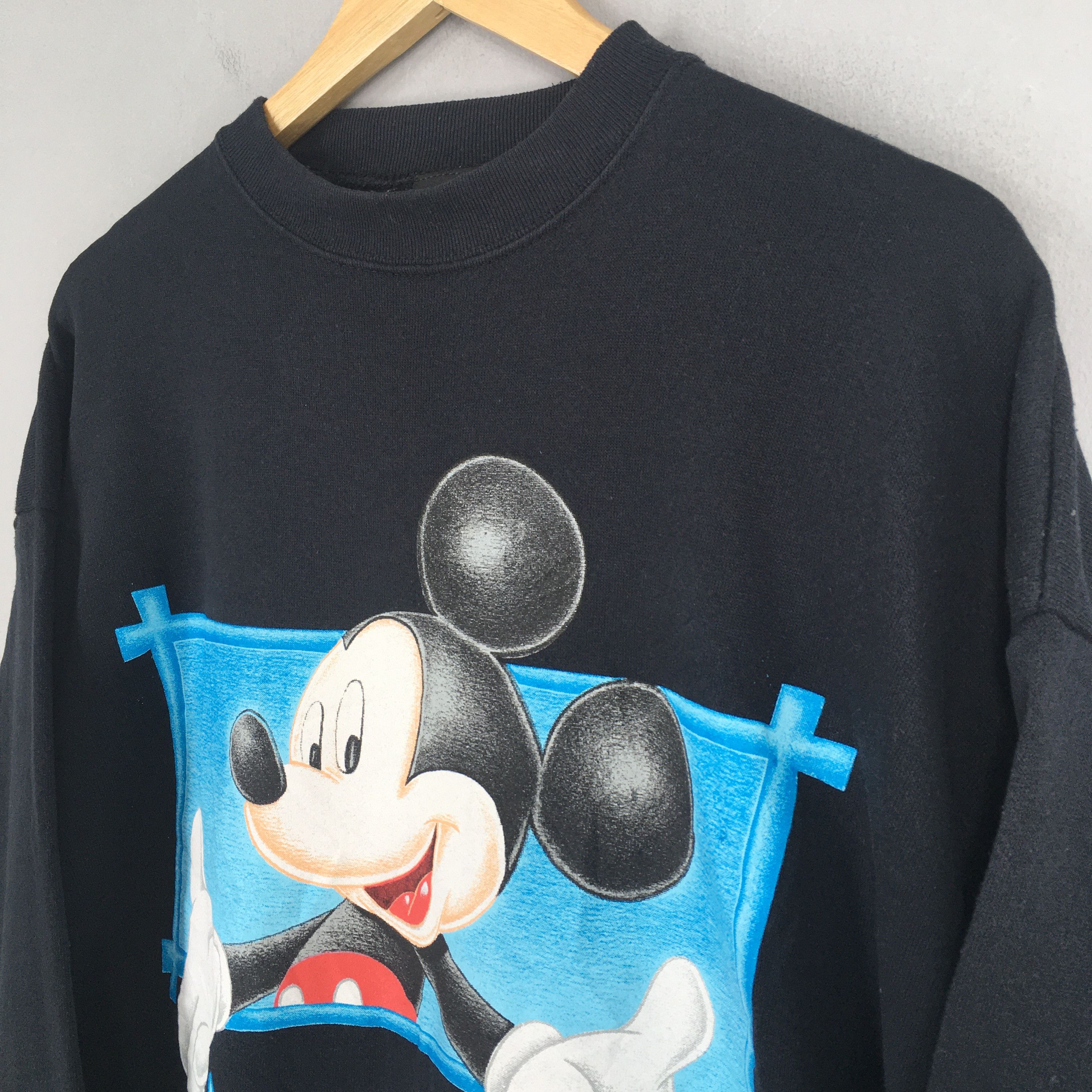 Disney Vintage Mickey Mouse Black Sweatshirt XLarge Size US XL / EU 56 / 4 - 3 Thumbnail