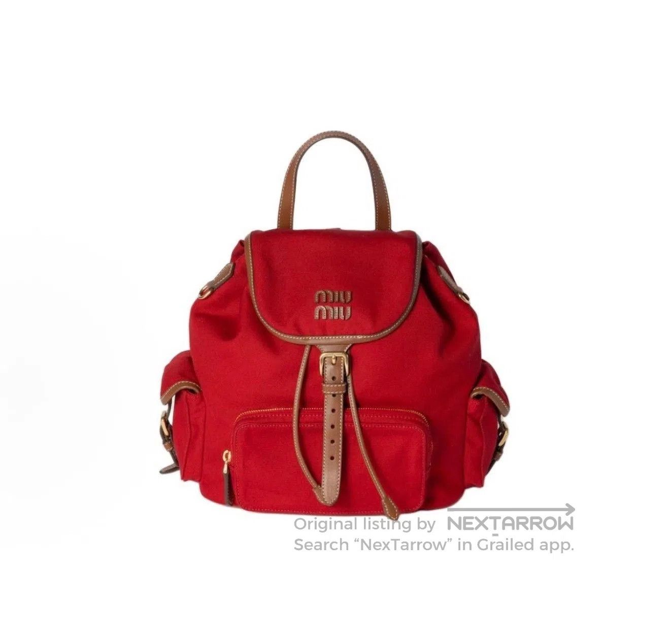 Miu Miu Miu Miu Preppy Style Backpack. Size ONE SIZE - 9 Thumbnail