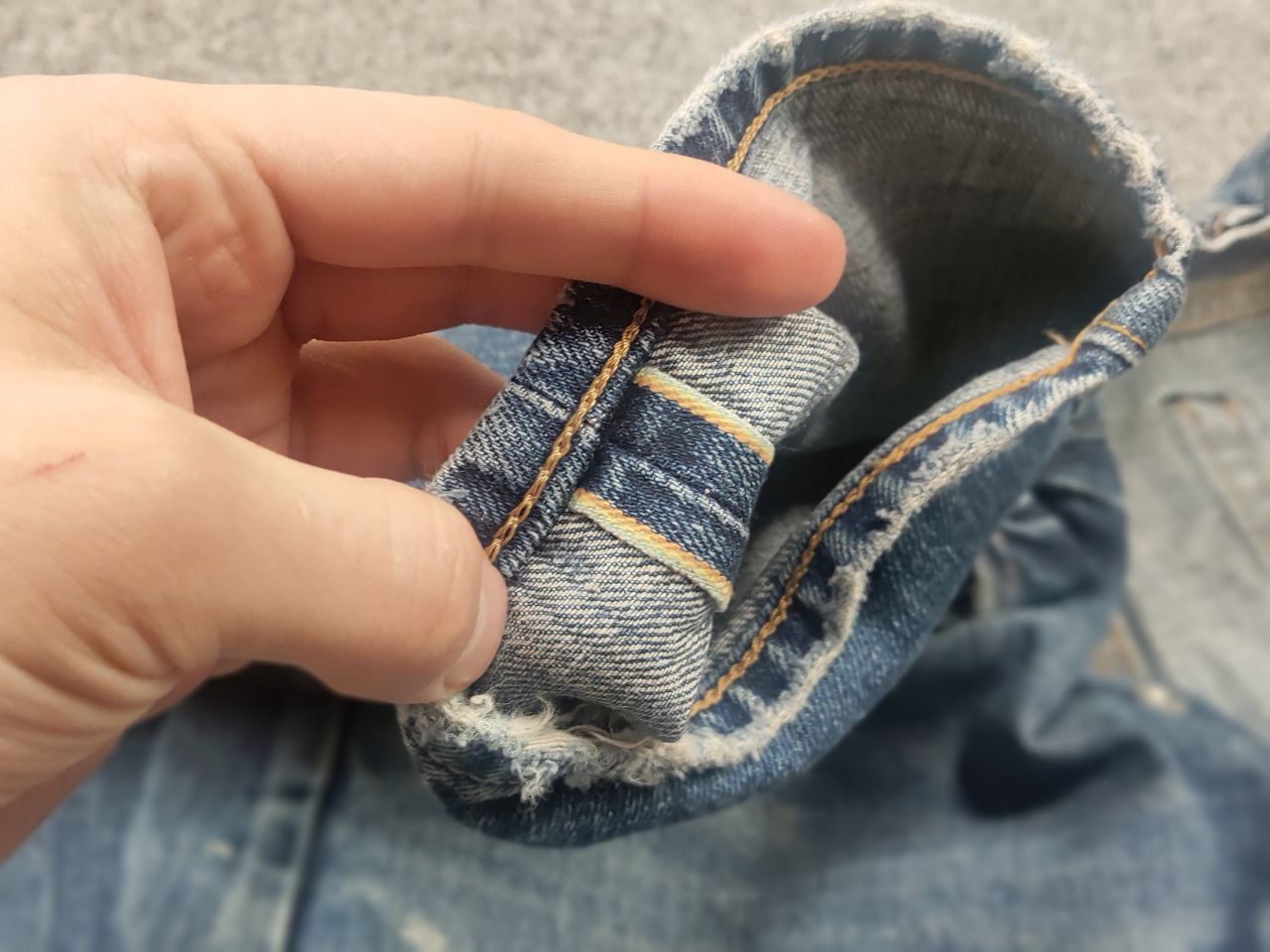 Edwin Vintage 90's Edwin Japan Selvedge paint denim Jeans Ed33m Size US 33 - 17 Thumbnail