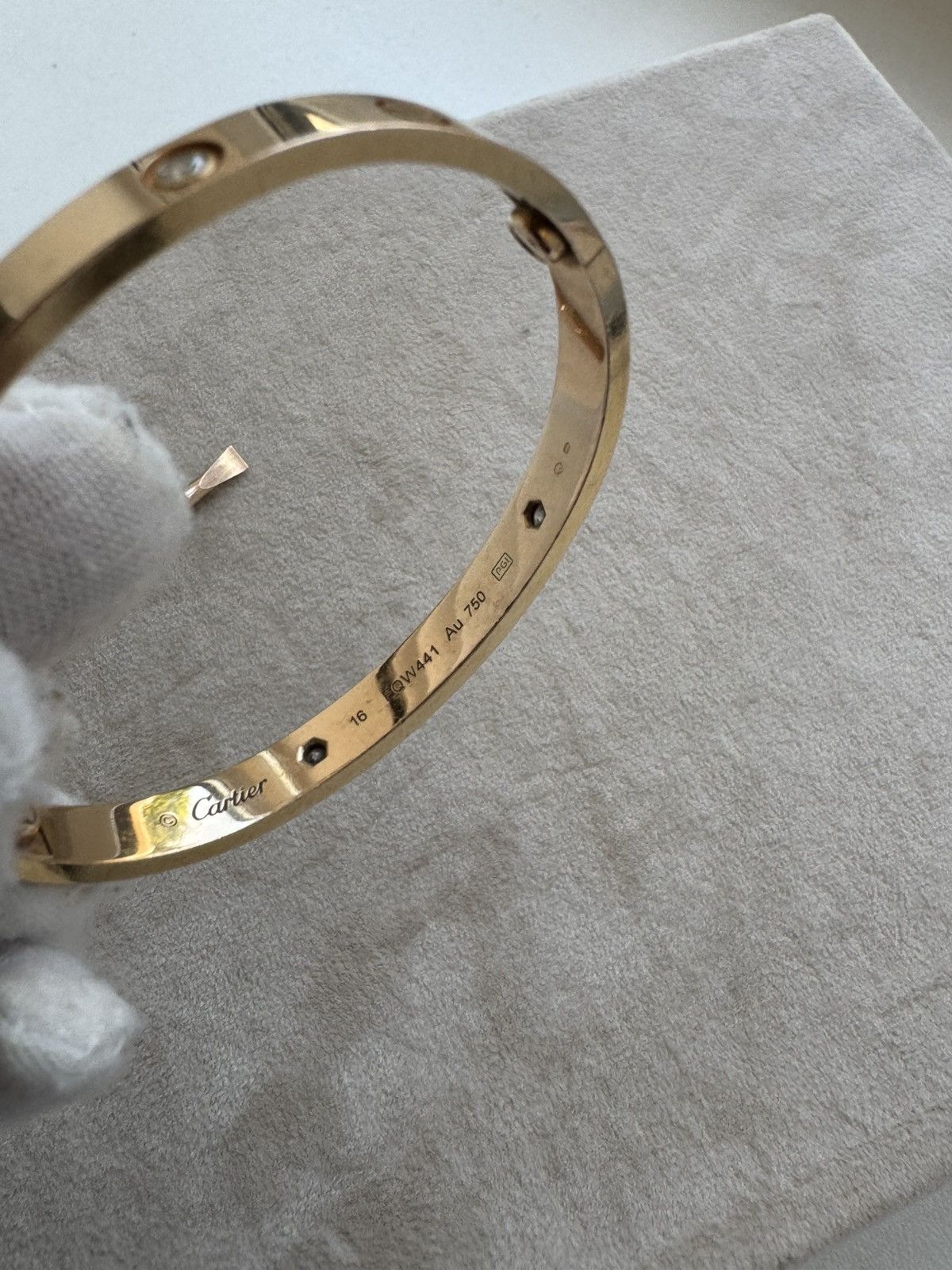 Cartier Cartier Love Bracelet 4 Diamonds Size ONE SIZE - 6 Thumbnail