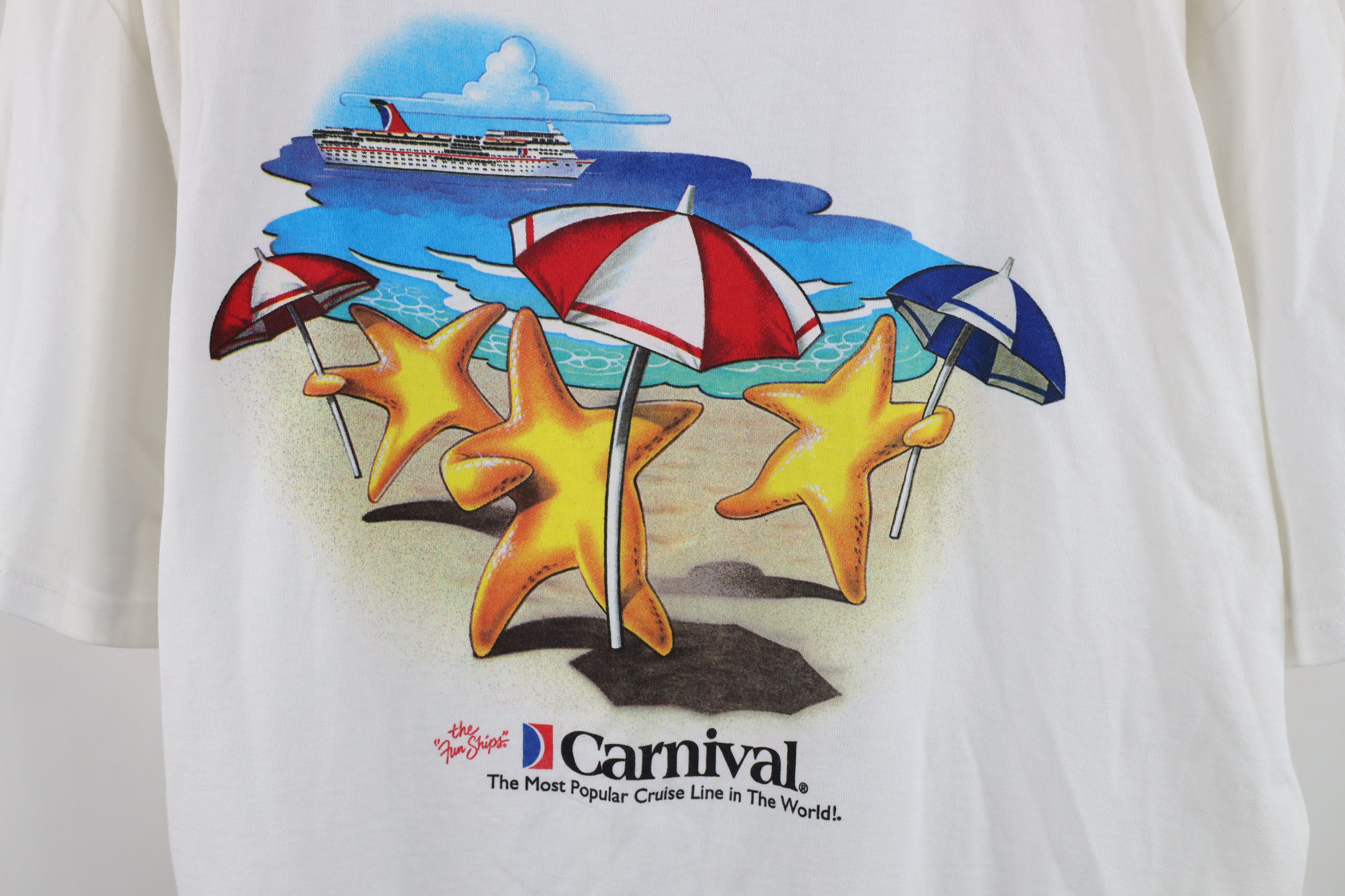 Vintage Vintage 90s Carnival Starfish Beach Short Sleeve T-Shirt Size US XL / EU 56 / 4 - 4 Thumbnail