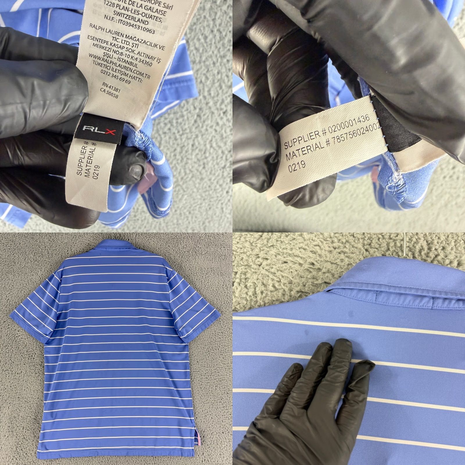 RLX Ralph Lauren RLX Ralph Lauren Polo Shirt Men L Blue Striped Wicking Performance Golf Shirt Size US L / EU 52-54 / 3 - 9 Thumbnail