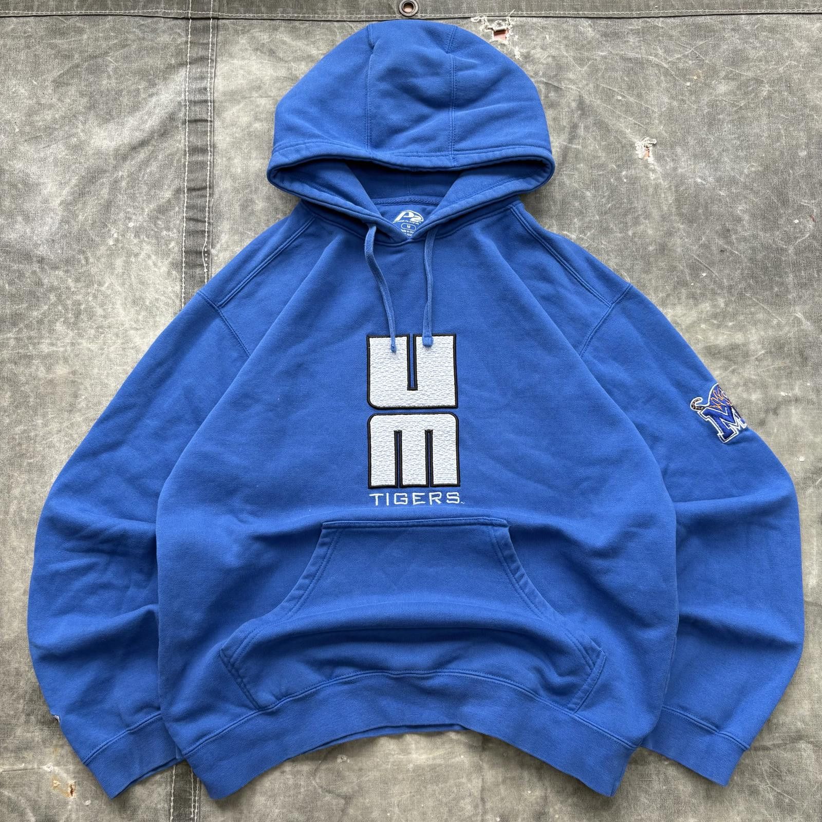 Pro Player Vintage Y2K University Of Memphis Tigers Embroidered Hoodie Size US M / EU 48-50 / 2 - 1 Thumbnail