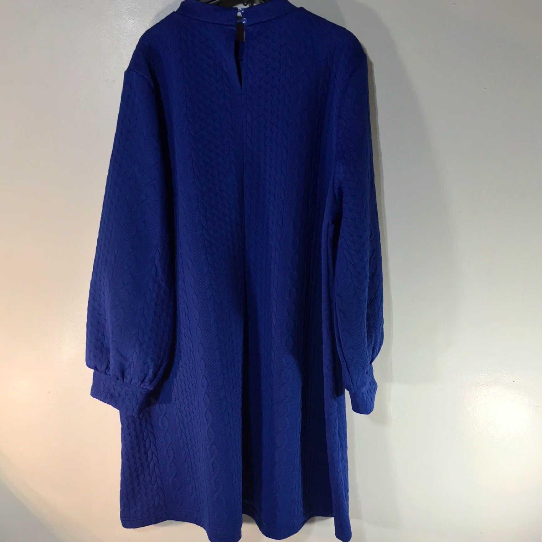 Shein Shein Women Plus Size Blue A-Line Midi Dress Long Sleeve Casual Knit Spring Fall Winter Size XXL / US 16-18 / IT 52-54 - 4 Thumbnail
