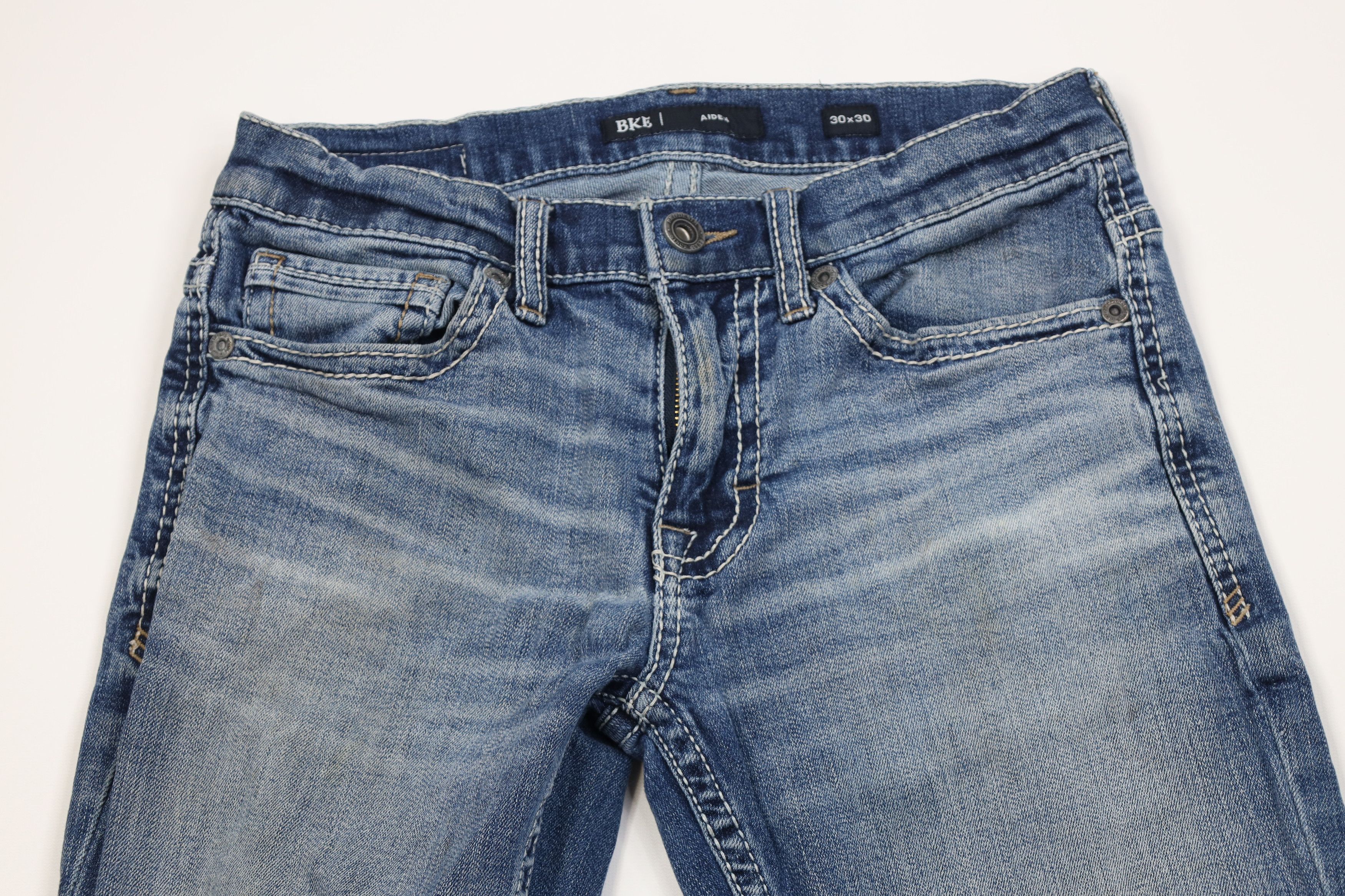Vintage Buckle BKE Aiden Thick Stitch Stretch Bootcut Denim Jeans Size US 30 / EU 46 - 2 Thumbnail