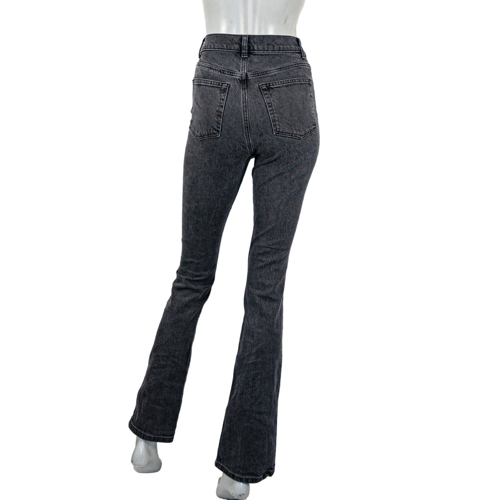 Reformation REFORMATION High-Rise Kick Flare Denim Jeans Black Erie Wash Size 24" / US 00 / IT 34 - 4 Thumbnail