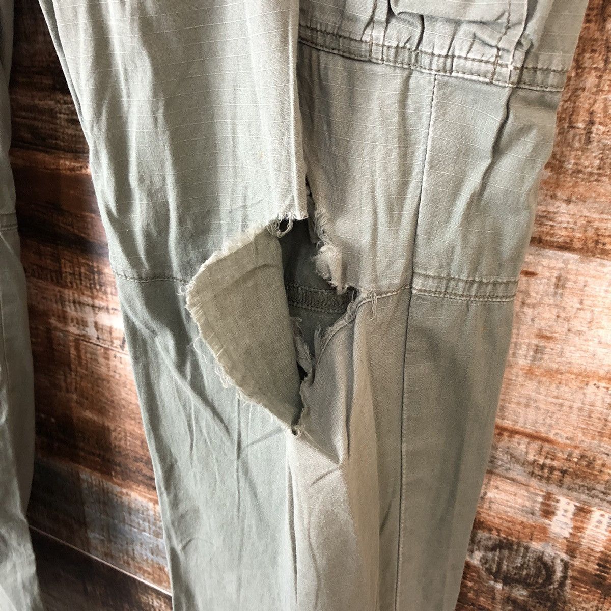 Uniqlo Uniqlo Green Cargo ripped Multipocket utility Pants #A2393 Size US 33 - 13 Thumbnail