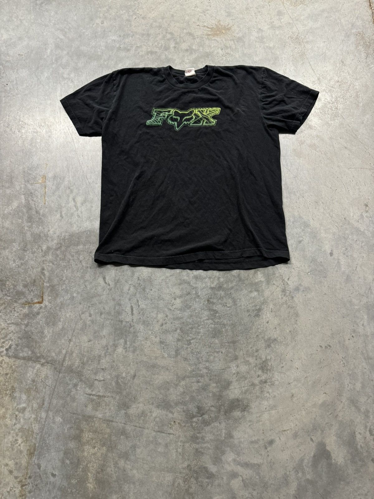 Fox Racing × Vintage Vintage Y2K Fox Grid Logo Tee Size US XL / EU 56 / 4 - 1 Thumbnail