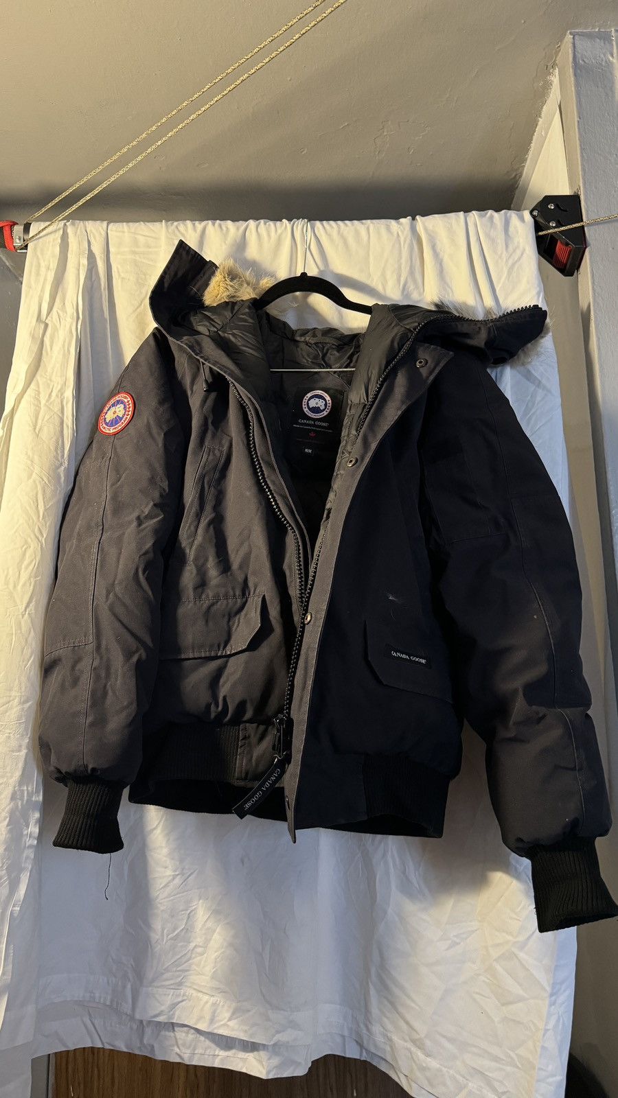 Pre-owned Canada Goose Chilliwack Bomber In Black