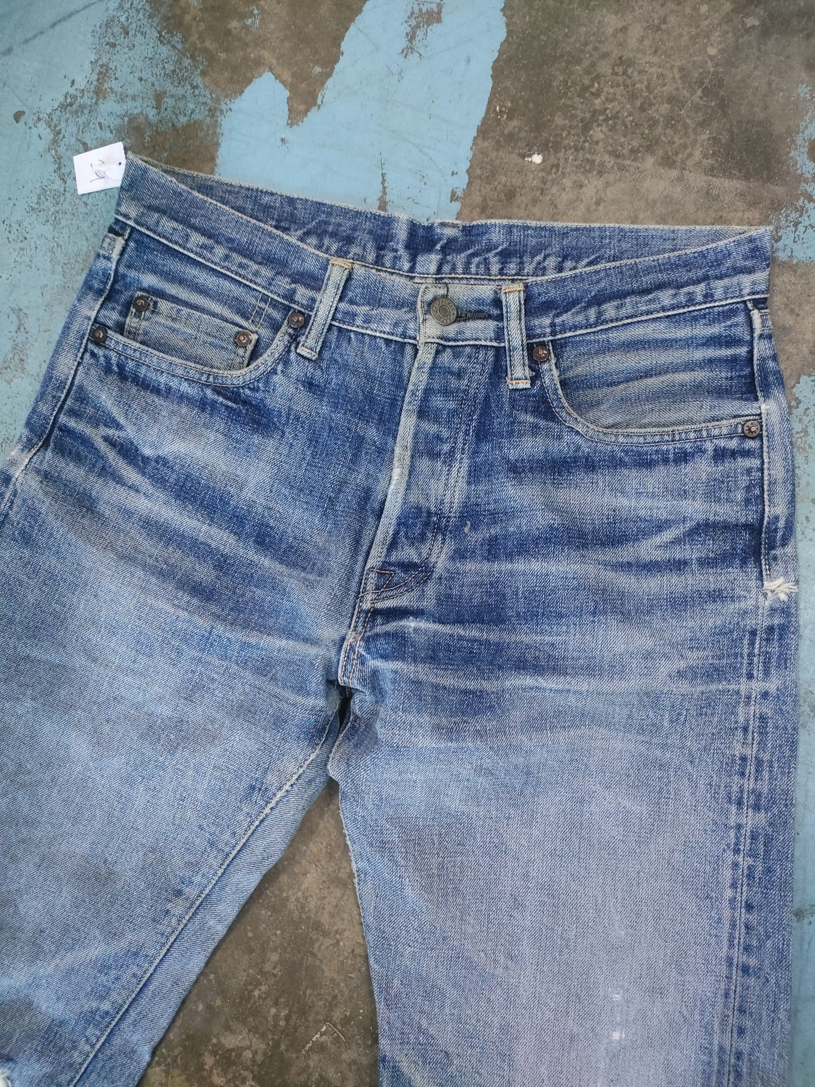 Japanese Brand Cracker Japan Distressed Selvedge Jeans Size US 30 / EU 46 - 8 Thumbnail