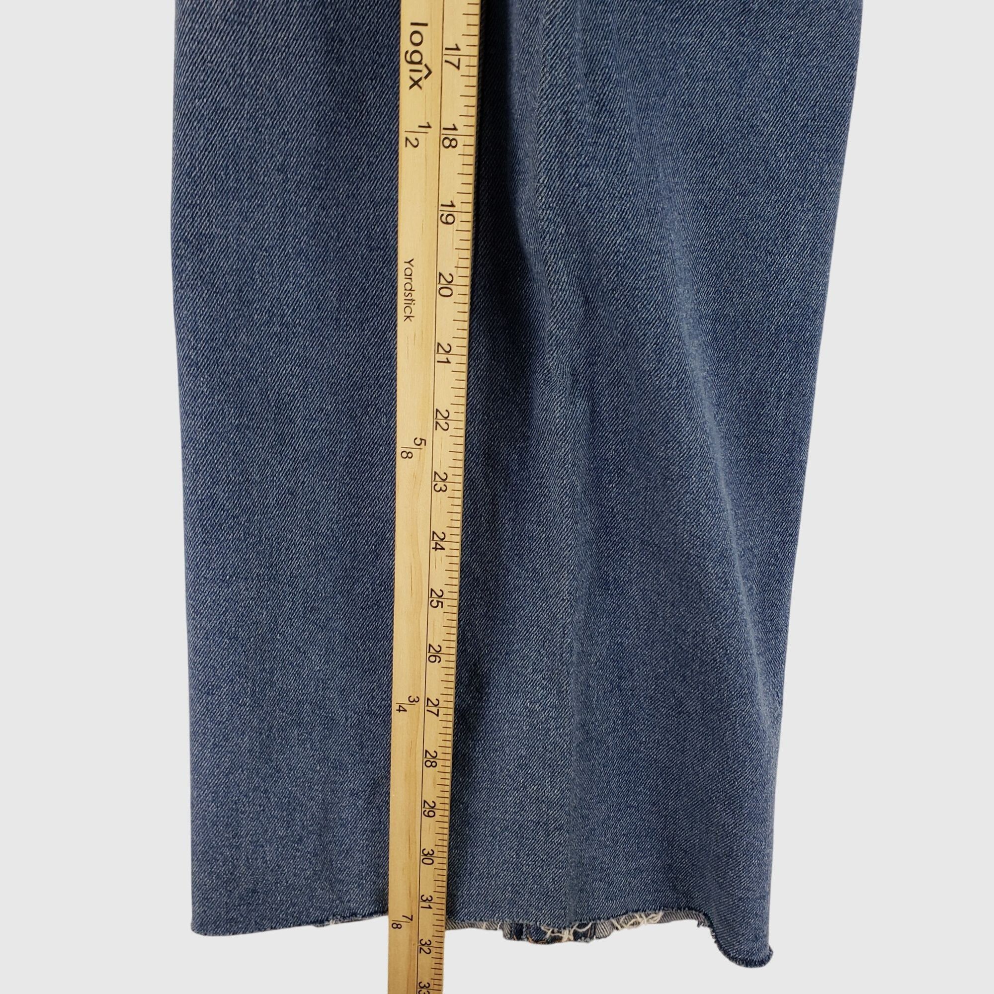 Other Rachel Roy High-Rise Wide-Leg Denim Jeans With Snap Button Size 24" / US 00 / IT 34 - 8 Thumbnail