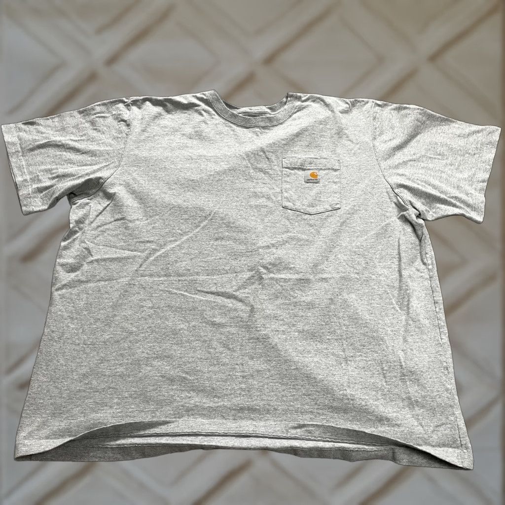 Carhartt VINTAGE Carhartt K87 Original Fit T-Shirt Men 3XL Gray Crew Neck Short Sleeve Pocket Tee Size US XXL / EU 58 / 5 - 1 Thumbnail