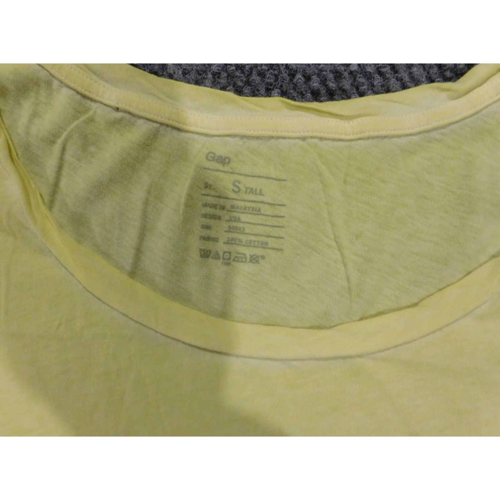Gap Gap Blouse Shirt Womens S Tall Yellow Short Sleeve Crew Neck Button Cotton Rayon Stitch Classic Vintage? No — omit N/A. Size S / US 4 / IT 40 - 4 Thumbnail