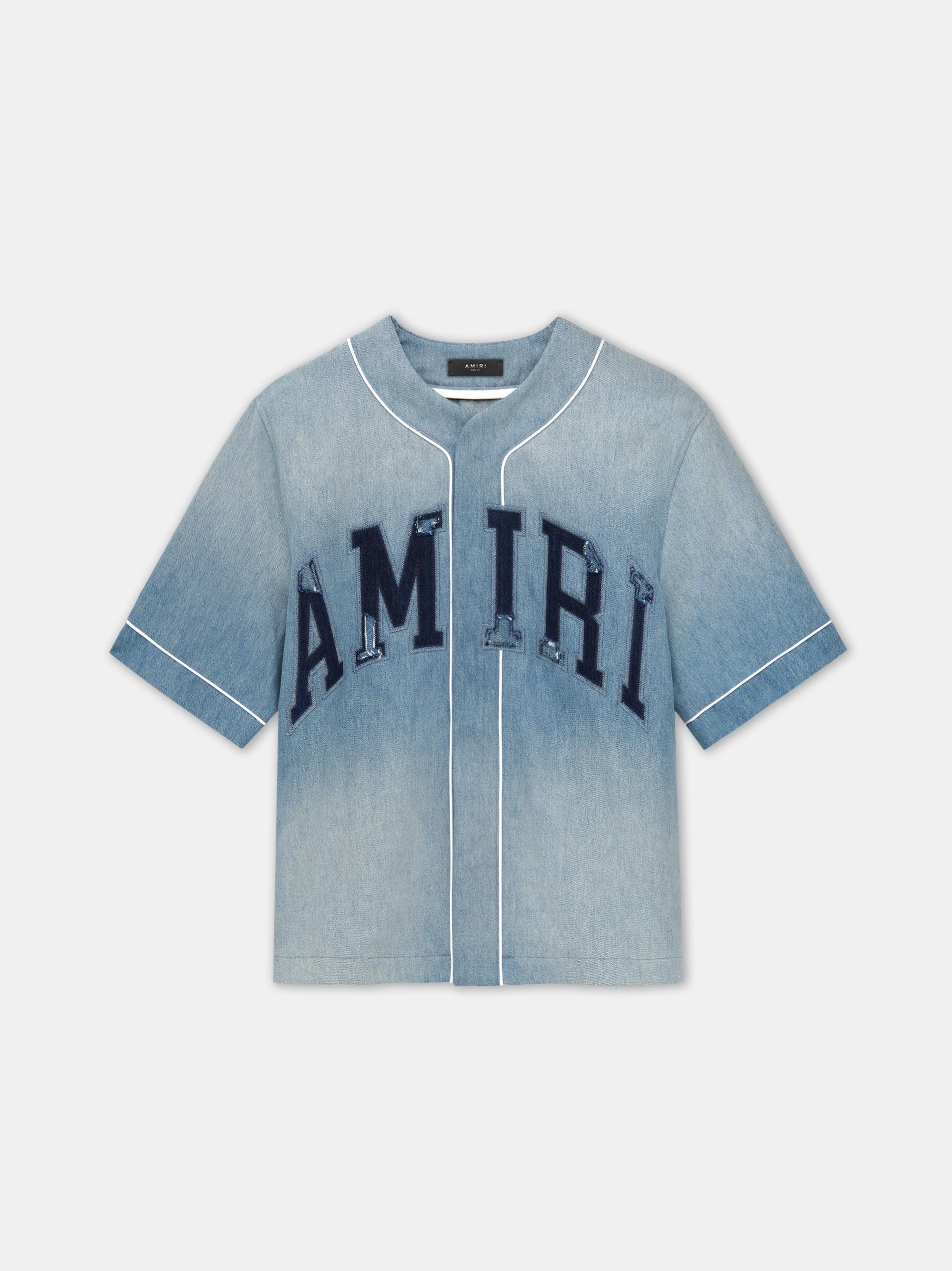 o1s1wg110725 Sunfaded Baseball Shirt in Blue