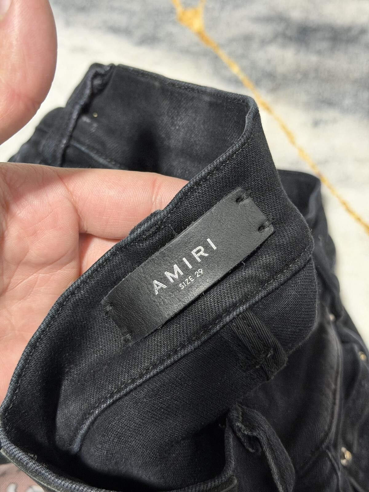 Amiri Amiri MX1 Hawaiian Brown Patch Black Denim - Sz29 Size US 29 - 5 Thumbnail