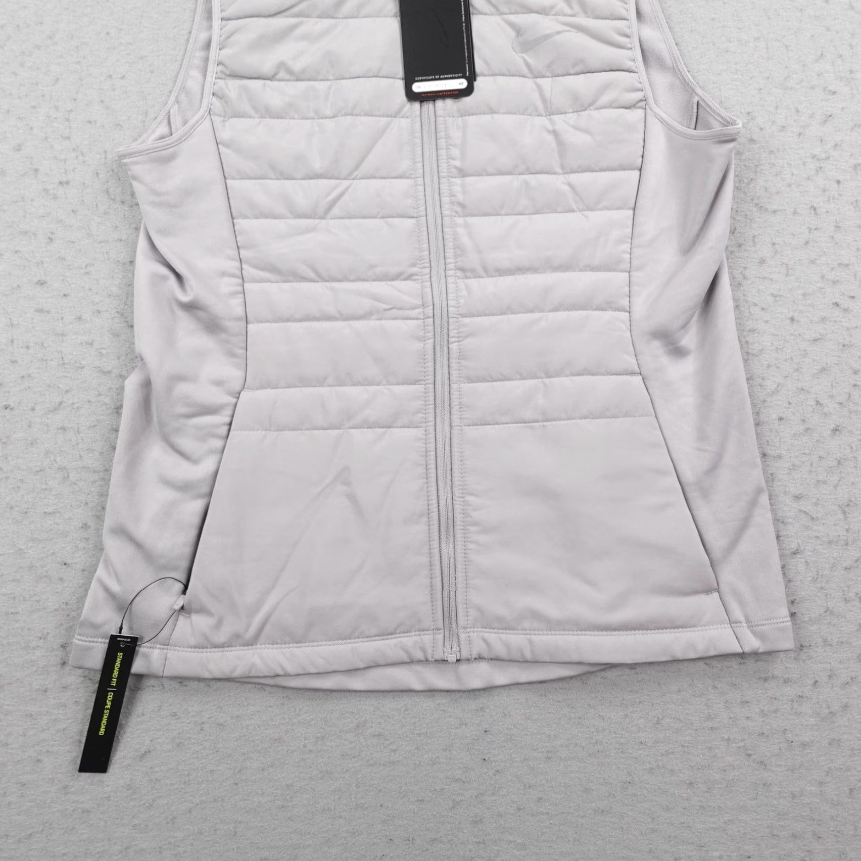Nike Nike Vest Womens Medium Gray Thermore Puffer Quilted Running Insulated Zip NEW Size M / US 6-8 / IT 42-44 - 3 Thumbnail