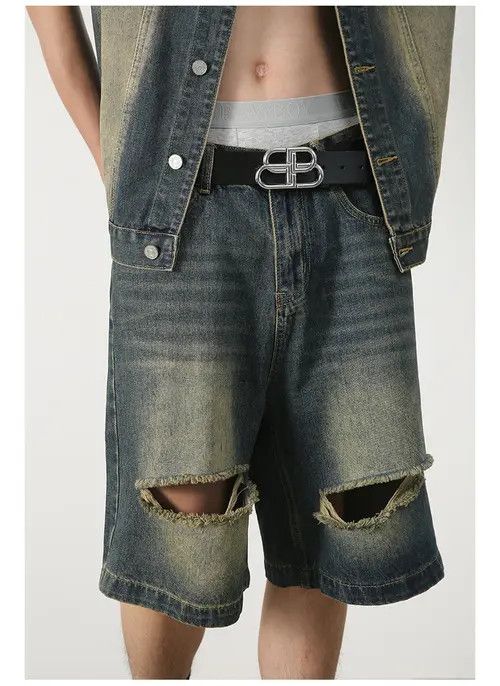 Other Vintage distressed loose casual ripped denim shorts Size US 32 / EU 48 - 7 Thumbnail
