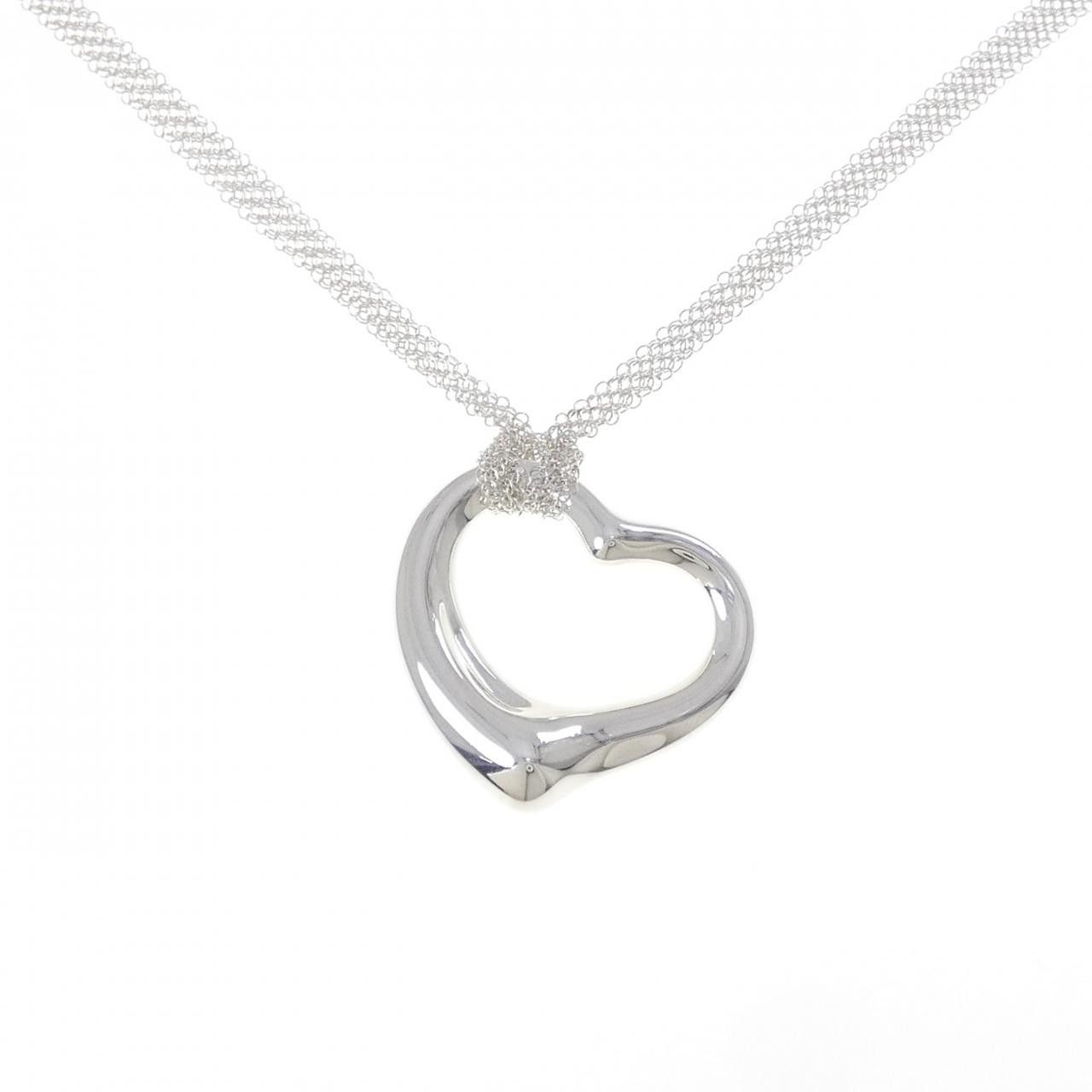 Tiffany & Co. Tiffany & Co. Open Heart 925 Silver Necklace Metal Necklace 60020363 DUTY FREE for USA