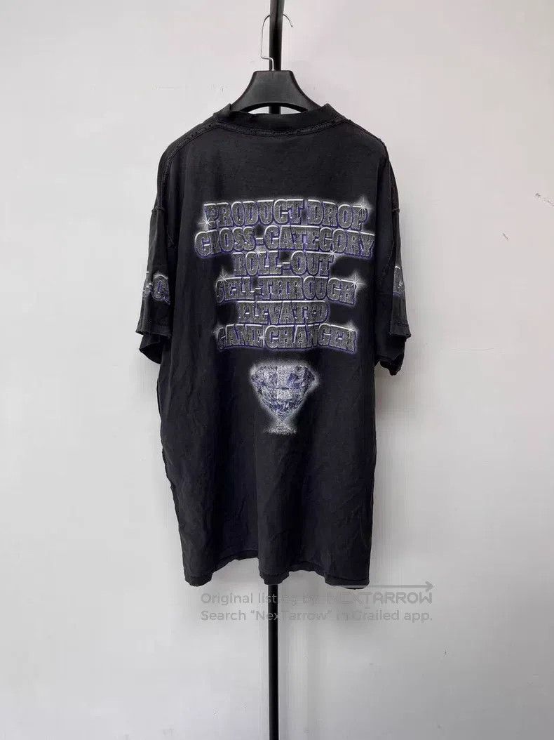Balenciaga Balenciaga Letter print holey round neck short sleeve T-sh Size US L / EU 52-54 / 3 - 2 Thumbnail
