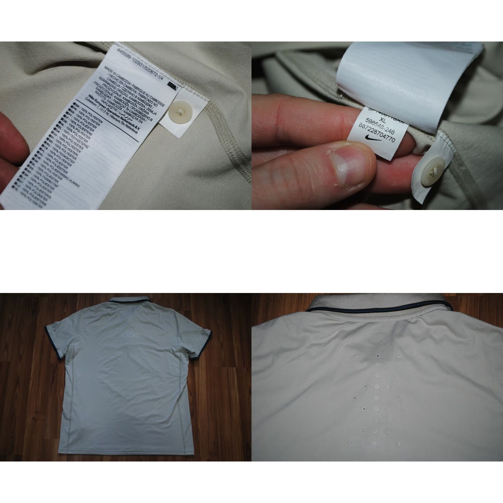 Nike Nike Roger Federer 2014 Brisbane RF Tennis Polo Shirt XL Men Gray Shirt Polo Mens XL Size US XL / EU 56 / 4 - 8 Thumbnail