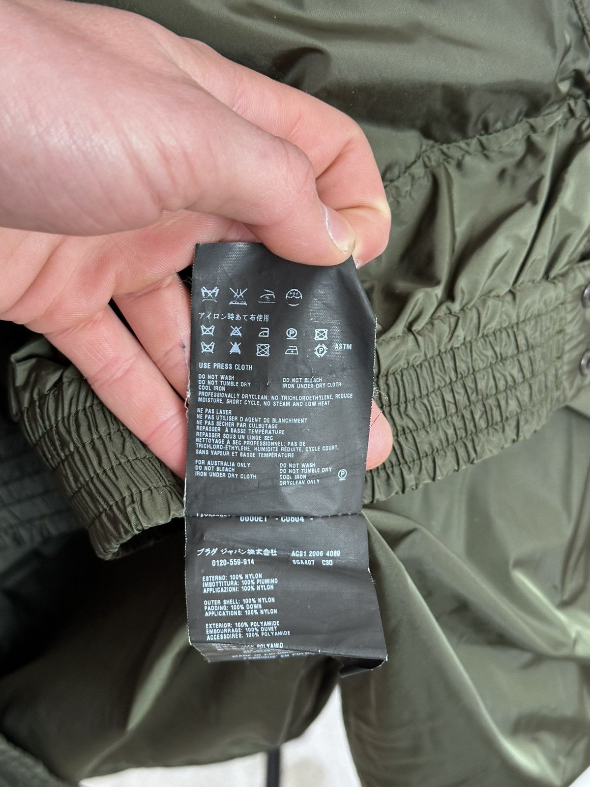 Prada Prada Sport SGA407 Down Puffer Jacket Olive Green Size 52/L Size US L / EU 52-54 / 3 - 9 Thumbnail
