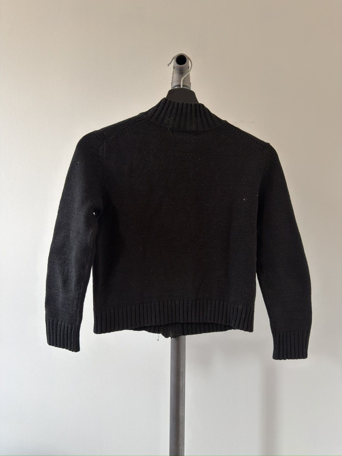Yohji Yamamoto Black Cropped Driver’s Knit Size S / US 4 / IT 40 - 2 Thumbnail