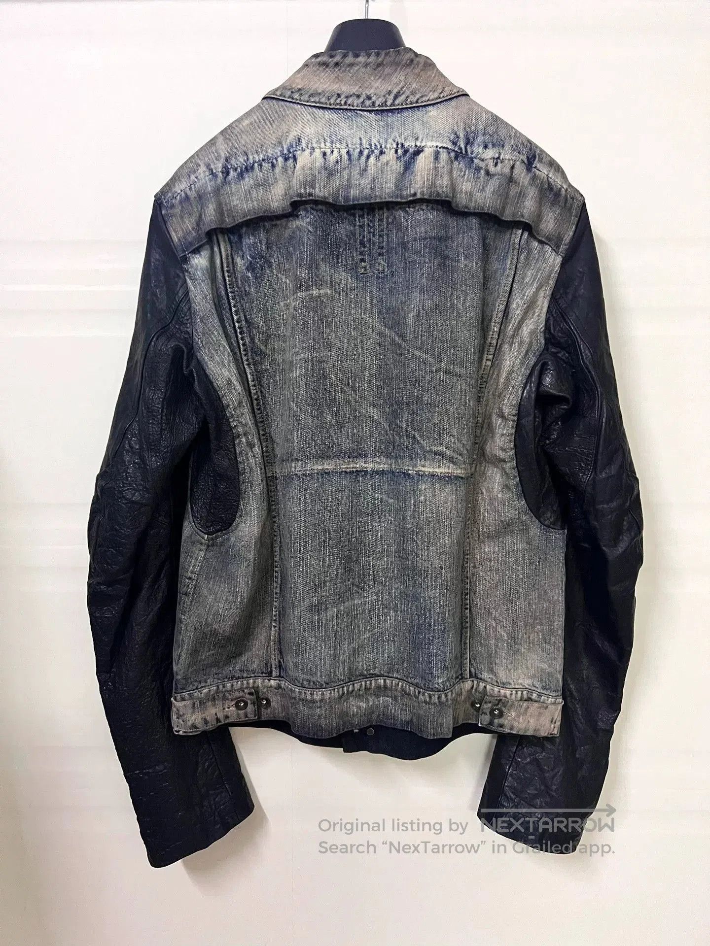Rick Owens Drkshdw Rick Owens Denim and Leather Jacket. Size US L / EU 52-54 / 3 - 4 Thumbnail