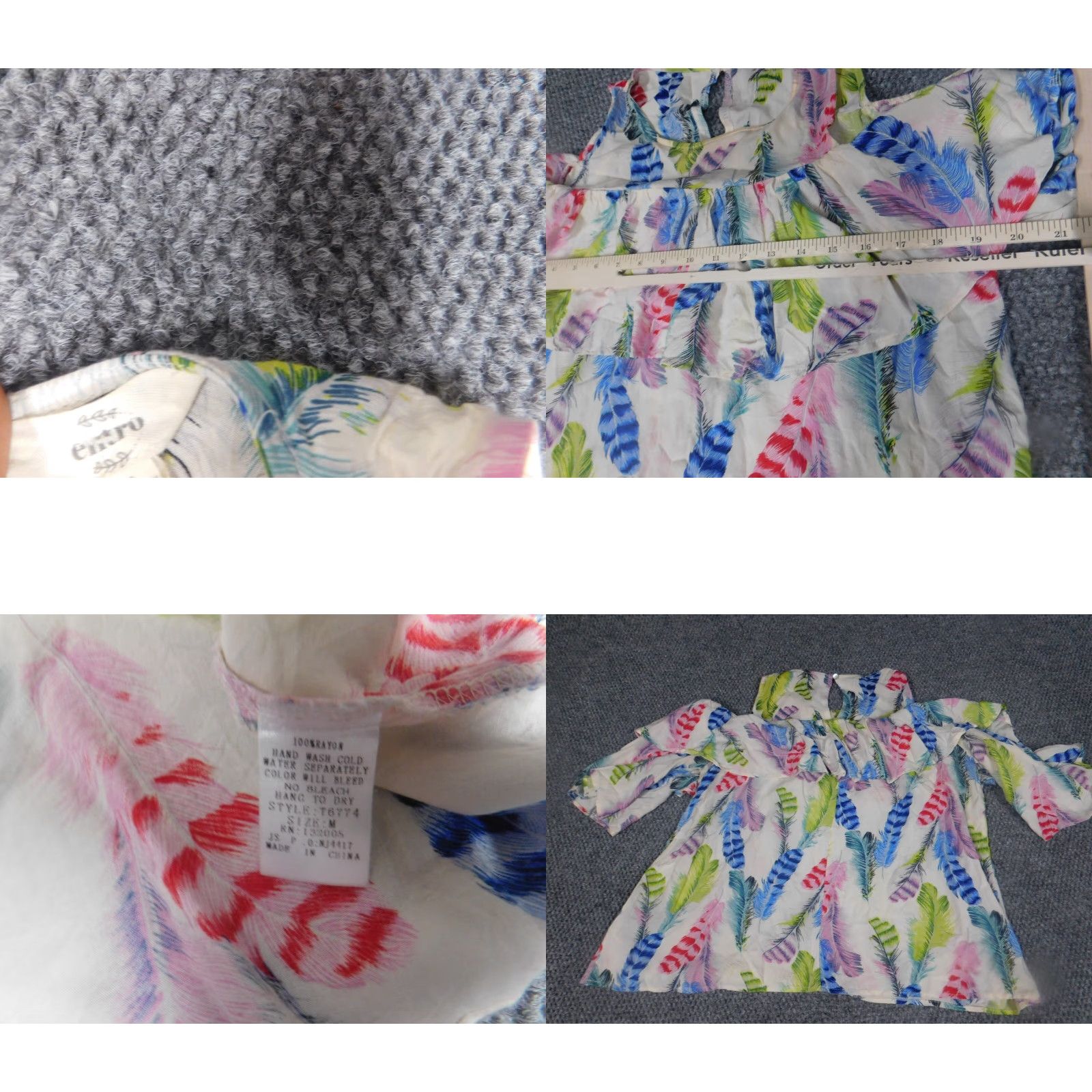 Vintage Entro Blouse Womens Medium blue pullover stretch floral Casual Round Neck Button-Down Sleeveless Size S / US 4 / IT 40 - 8 Thumbnail
