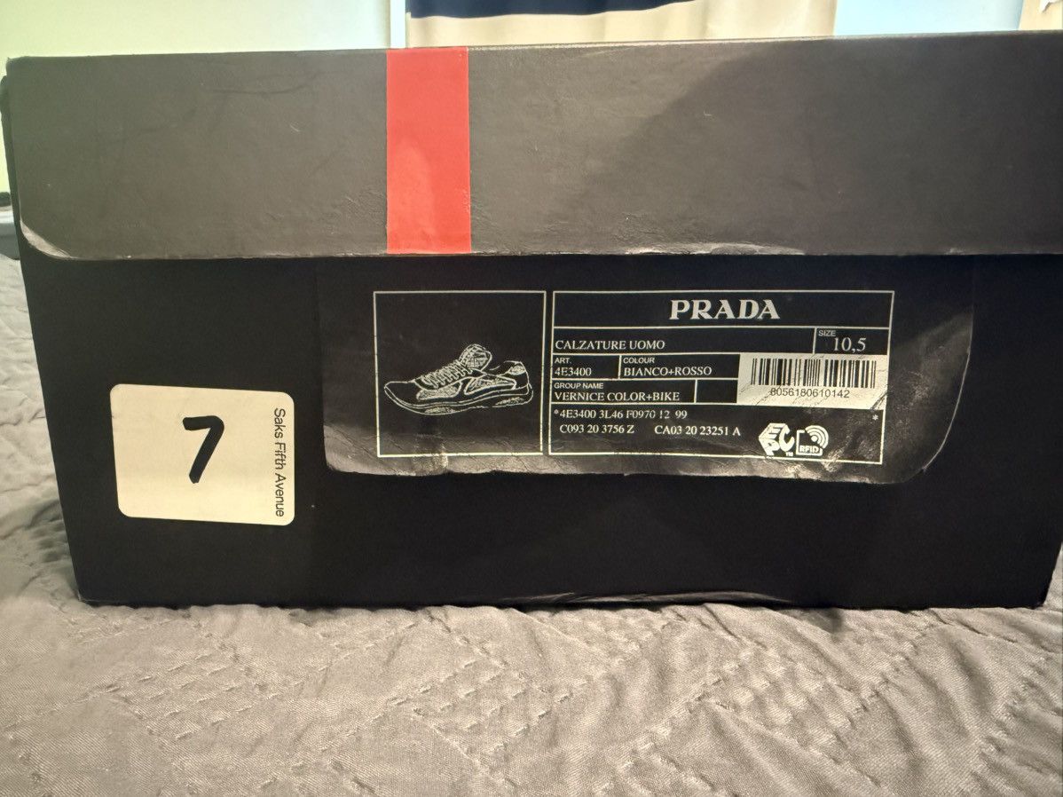 Prada prada cups white, red size (10.5) Size US 10.5 / EU 43-44 - 8 Thumbnail