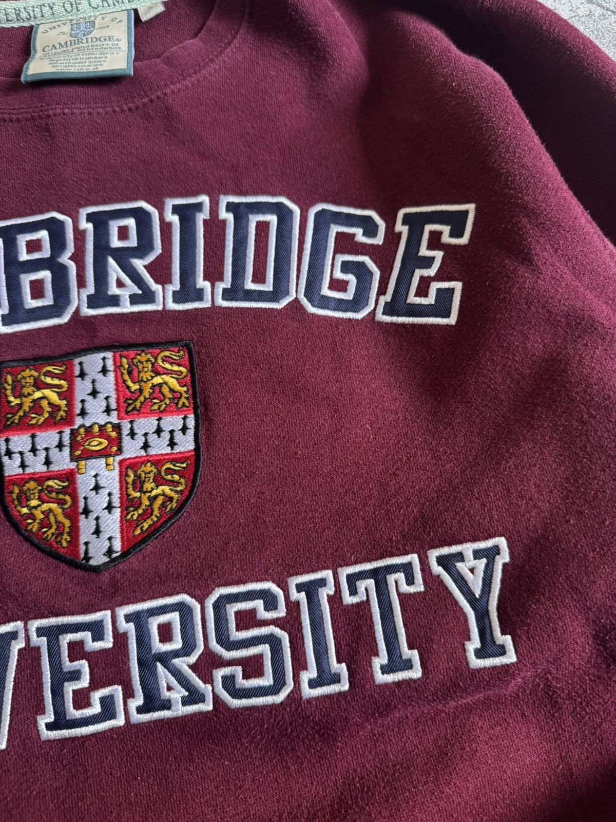 Vintage University of Cambridge S sweatshirt jumper pullover 90s Size US S / EU 44-46 / 1 - 6 Thumbnail