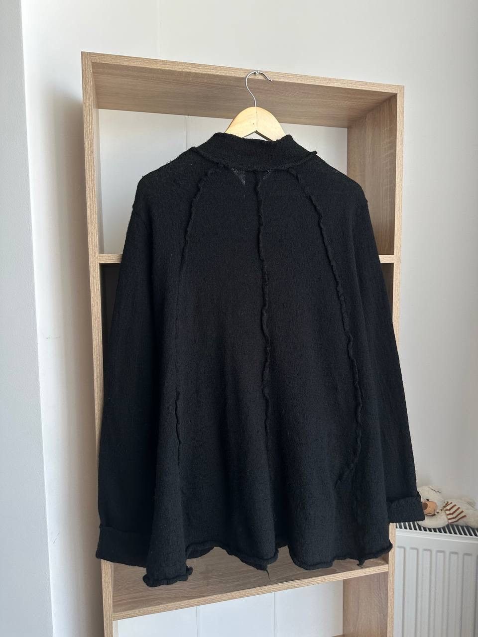Rundholz × Vintage Vintage Rundholz Black Wool Cardigan Avant Garde Sweater Size US M / EU 48-50 / 2 - 19 Thumbnail