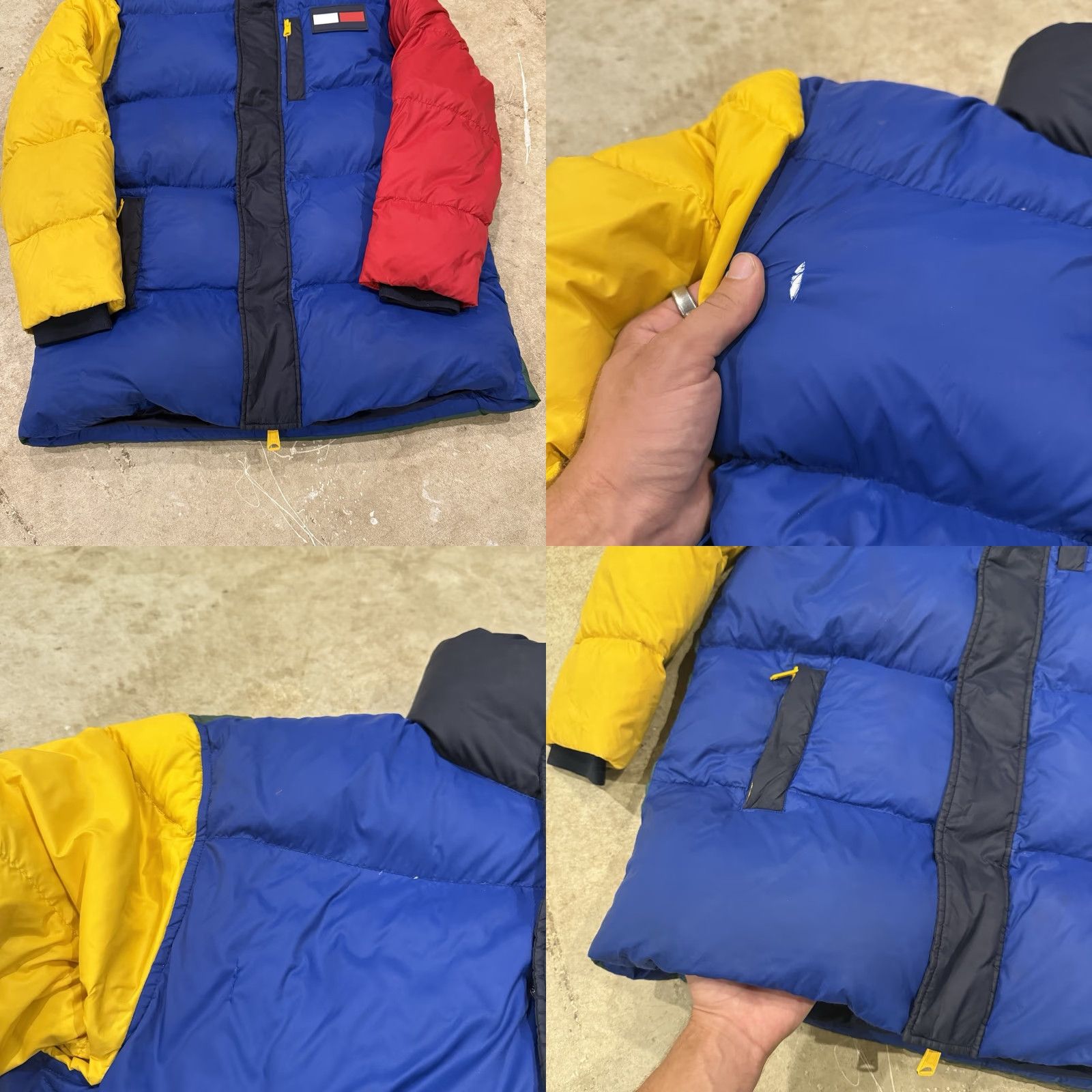 Tommy Hilfiger Tommy Hilfiger Puffer Reversible Jacket Down Feather Mens M Multi Flaws Size US M / EU 48-50 / 2 - 8 Thumbnail