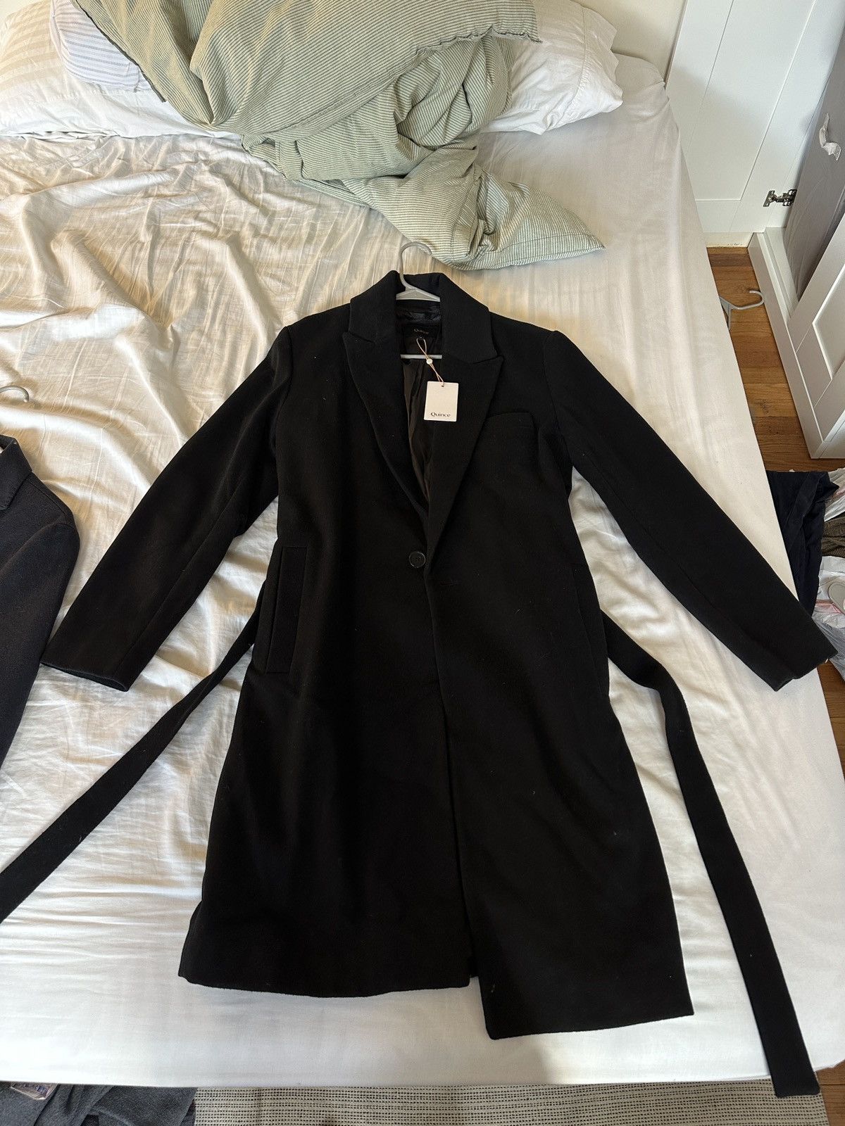 Quince Quince Italian Belted Wool Overcoat (Medium) - NWT Size US M / EU 48-50 / 2 - 4 Thumbnail