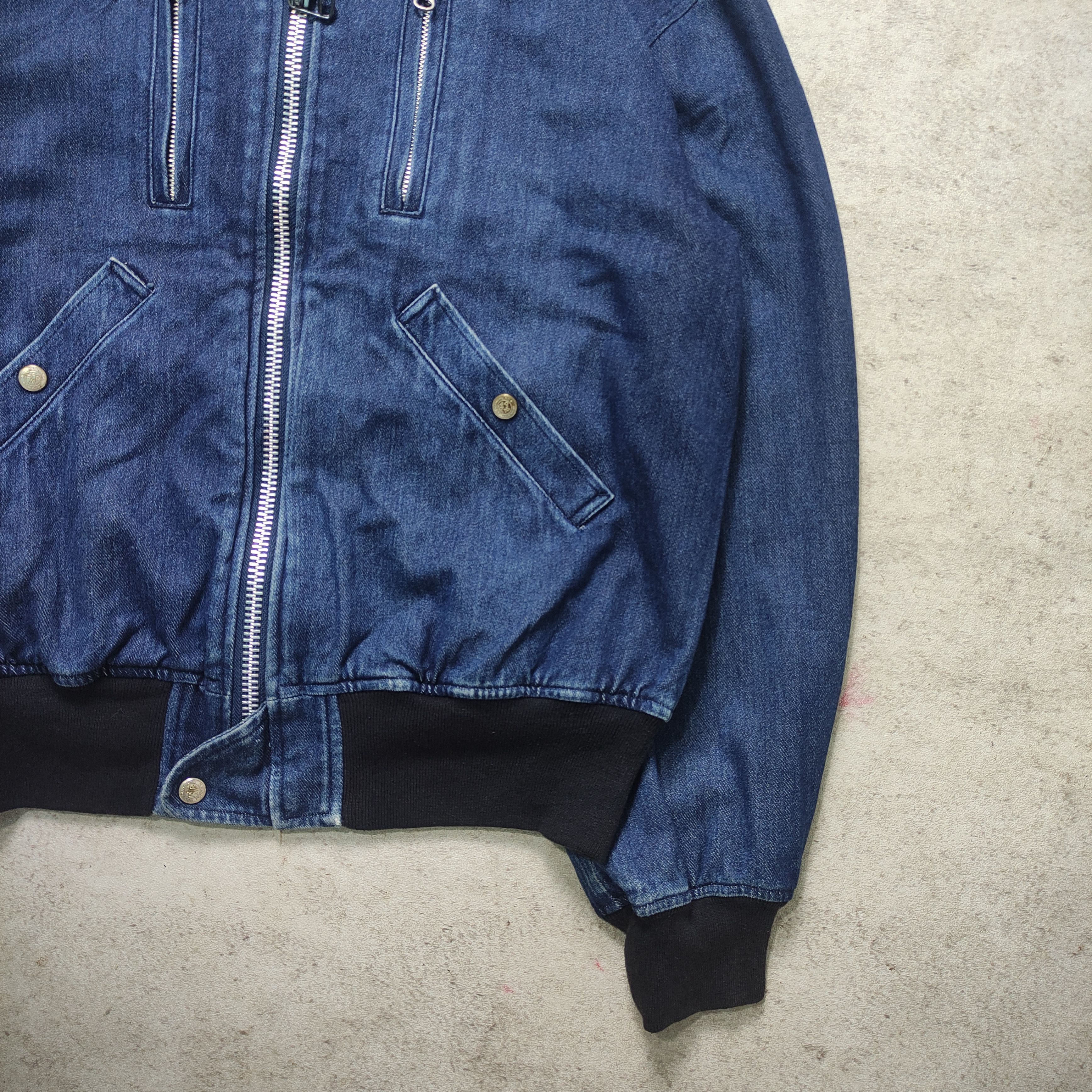 Japanese Brand × PPFM × Vintage PPFM Bomber Denim Jacket 1990s Size US M / EU 48-50 / 2 - 6 Thumbnail