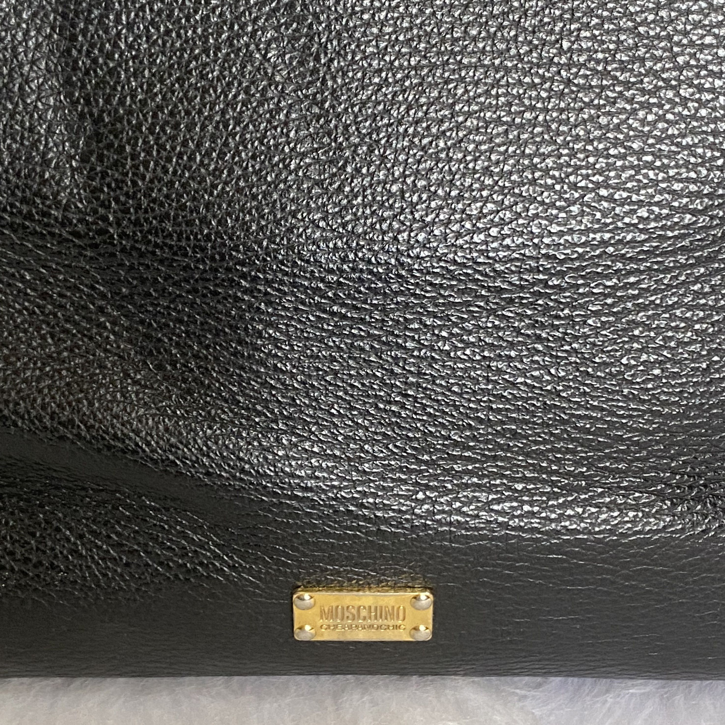 Moschino MOSCHINO Cheap & Chic Black Heart Studded Leather Bag Size ONE SIZE - 9 Thumbnail