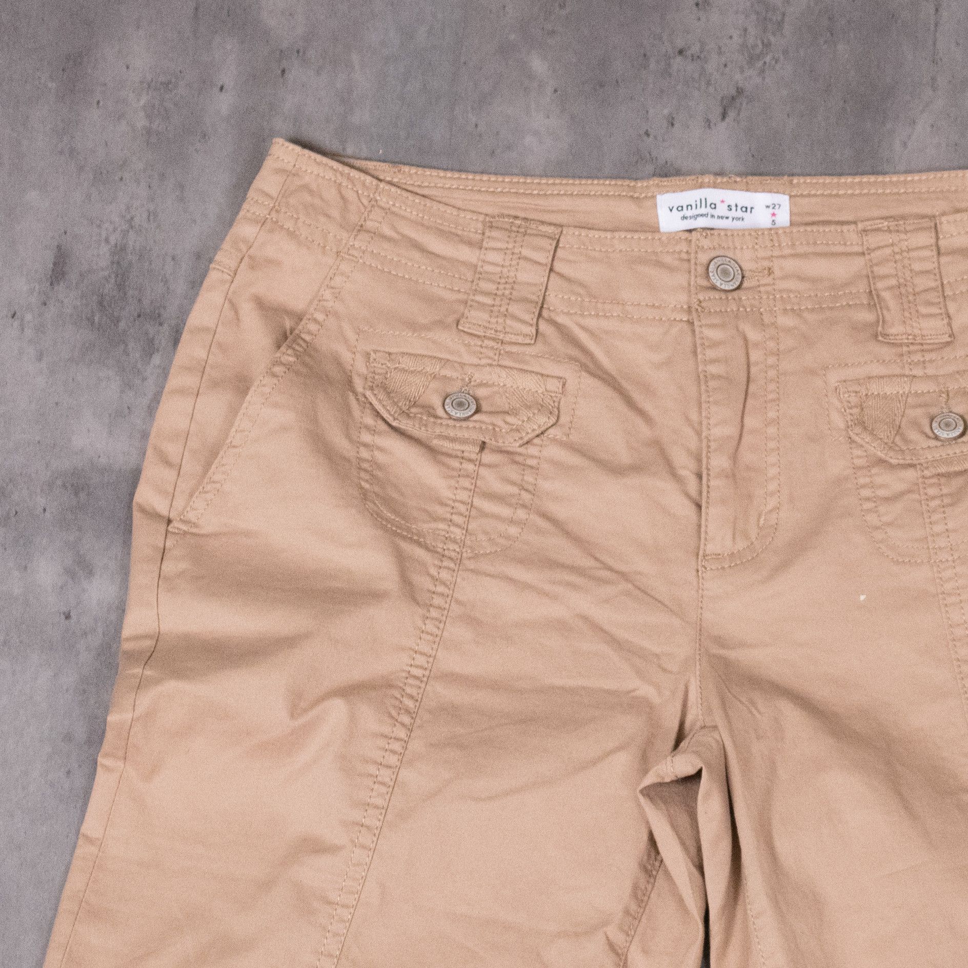 Japanese Brand × Vintage Y2K 2000's Villana Star Baggy Relax Falred Brown Pant's Size US 32 / EU 48 - 8 Thumbnail