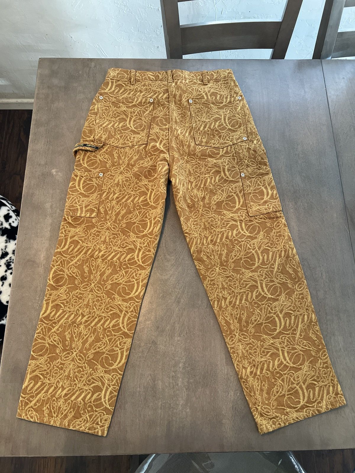 Supreme FW22 Supreme Script Jacquard Double Knee Painter Pant Size US 30 / EU 46 - 2 Thumbnail