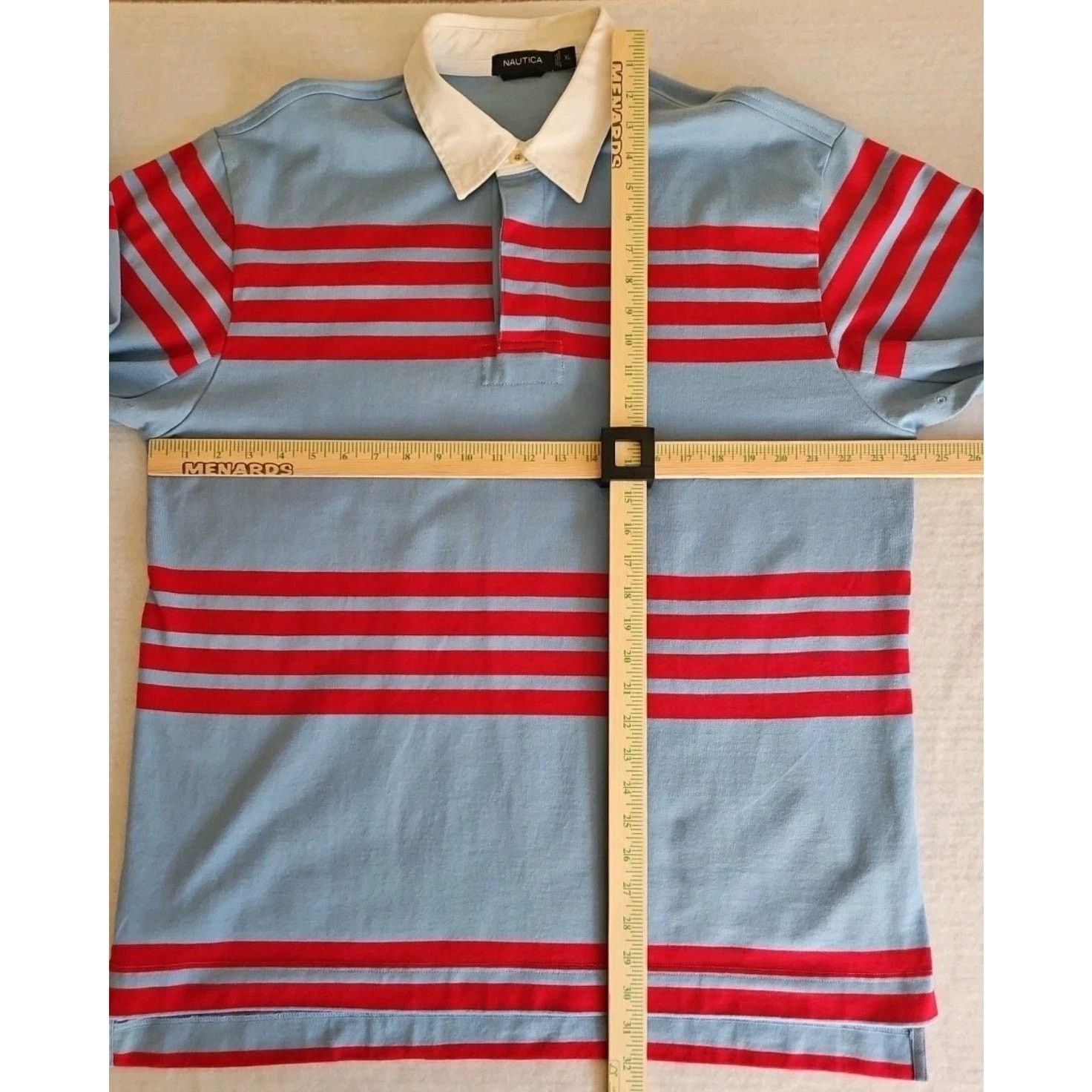 Nautica Nautica Rugby Polo Shirt Long Sleeve Blue/Red Striped XL Size US XL / EU 56 / 4 - 5 Thumbnail