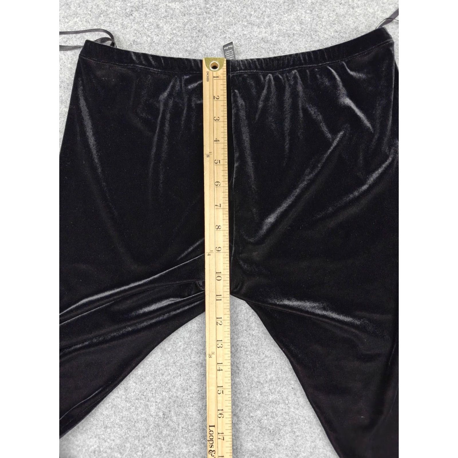 Eileen Fisher Eileen Fisher Leggings Womens PM Black Velvet High Rise Ankle Stretch Pants Size 32" / US 10 / IT 46 - 6 Thumbnail