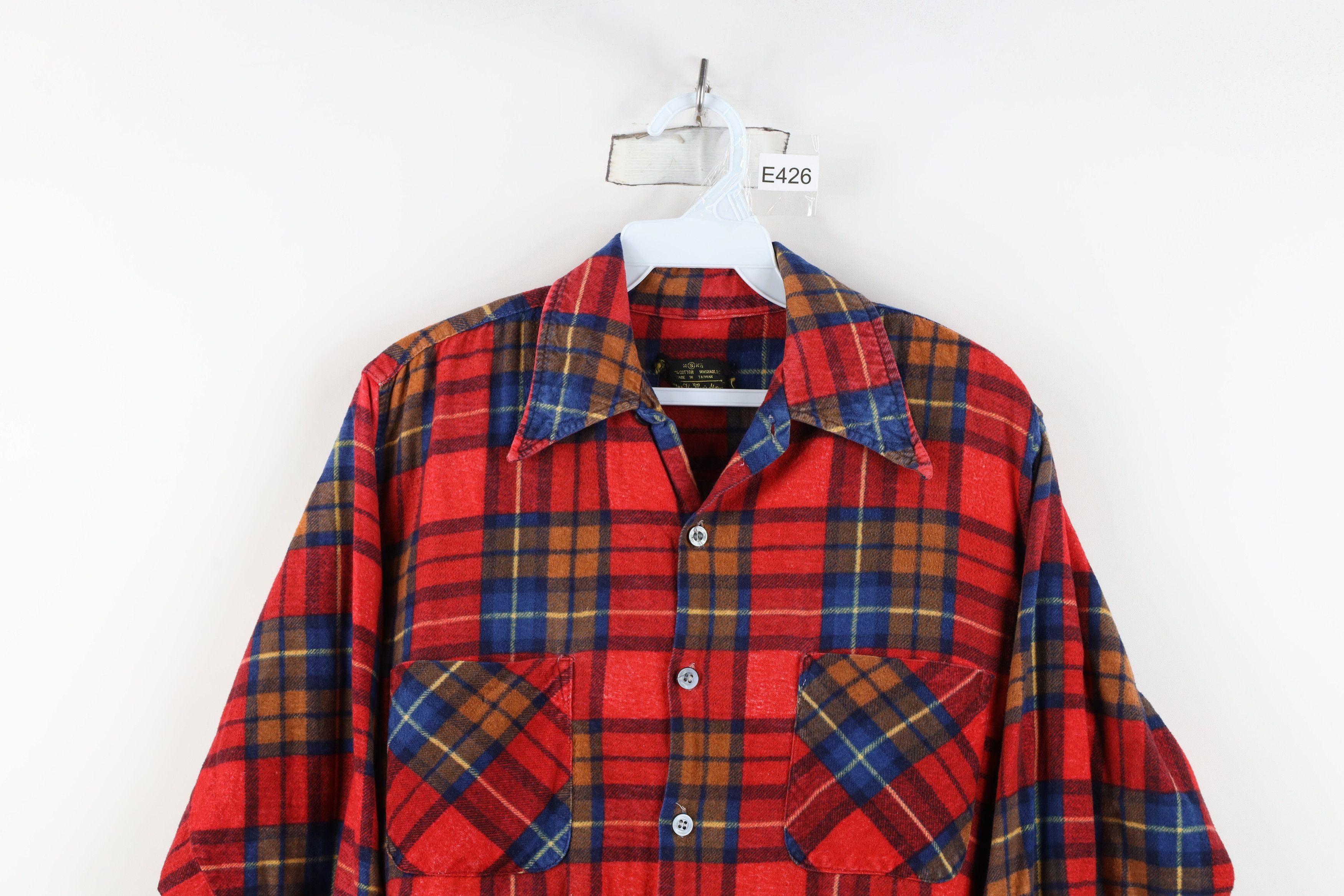Vintage Vintage 60s 70s Streetwear Collared Button Shirt Plaid Size US S / EU 44-46 / 1 - 2 Thumbnail