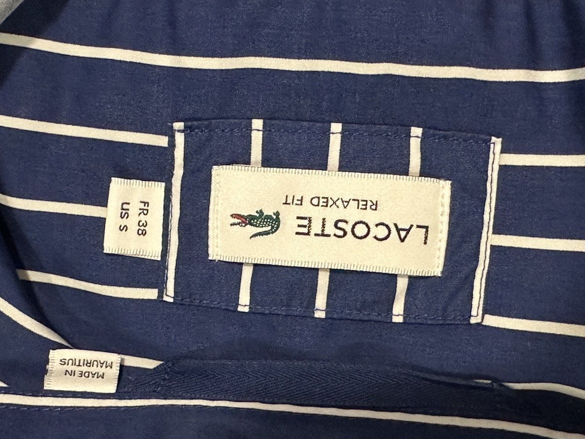 Lacoste Lacoste Blue with White Striped Button Down Size US S / EU 44-46 / 1 - 7 Thumbnail