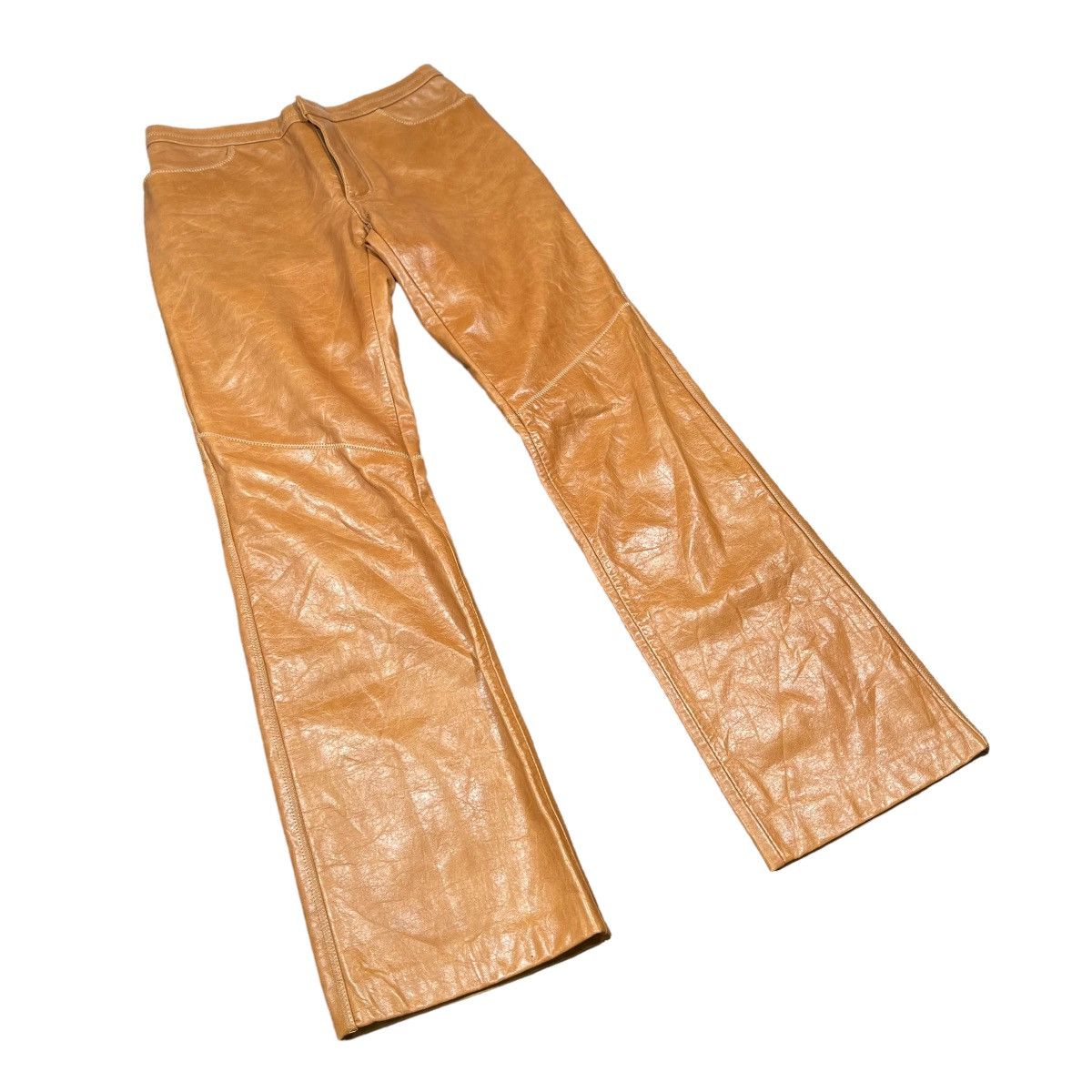 Cowboy Equipment × Genuine Leather × Vintage Genuine Leather Vintage 1970s Cowboy Western Pant Size US 27 - 2 Thumbnail
