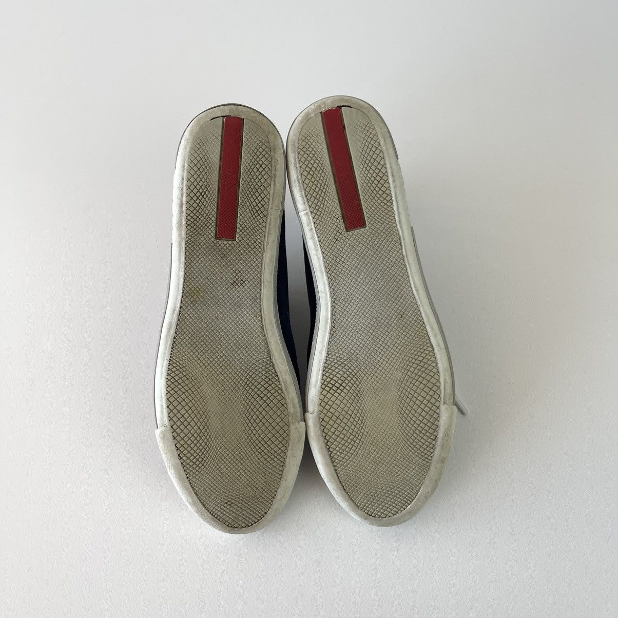 Prada Prada Sport Lace-Up Trainers Leather Sneakers Blue 3E4739 Size US 5.5 / EU 38 - 9 Thumbnail