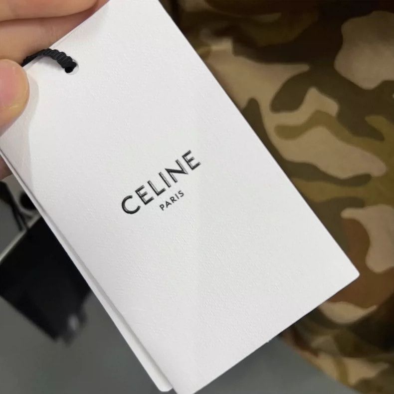 Celine Celine Camouflage Logo Print Short Sleeve TShirt Size US XL / EU 56 / 4 - 5 Thumbnail